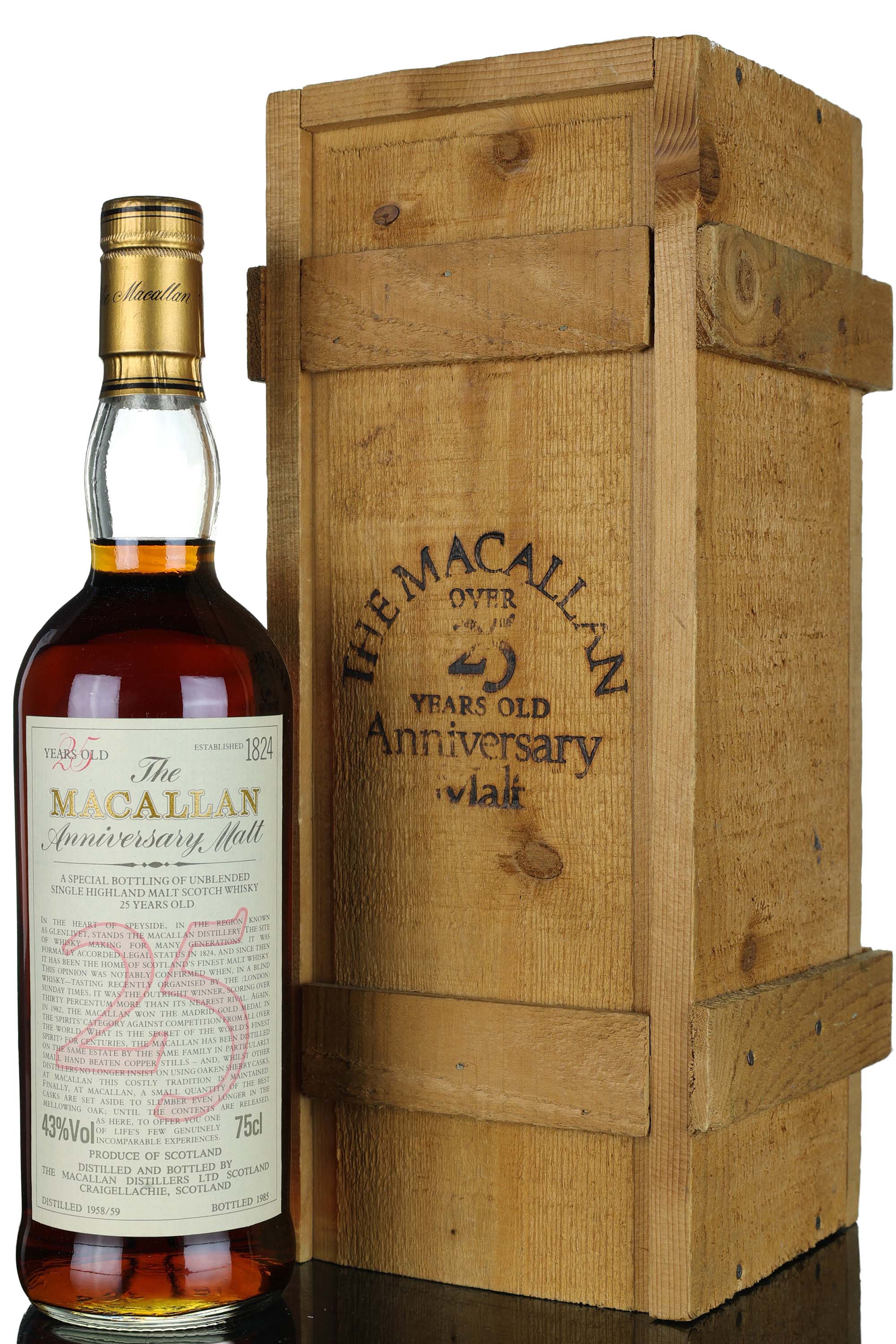 Macallan 1958/1959-1985 - 25 Year Old Anniversary Malt