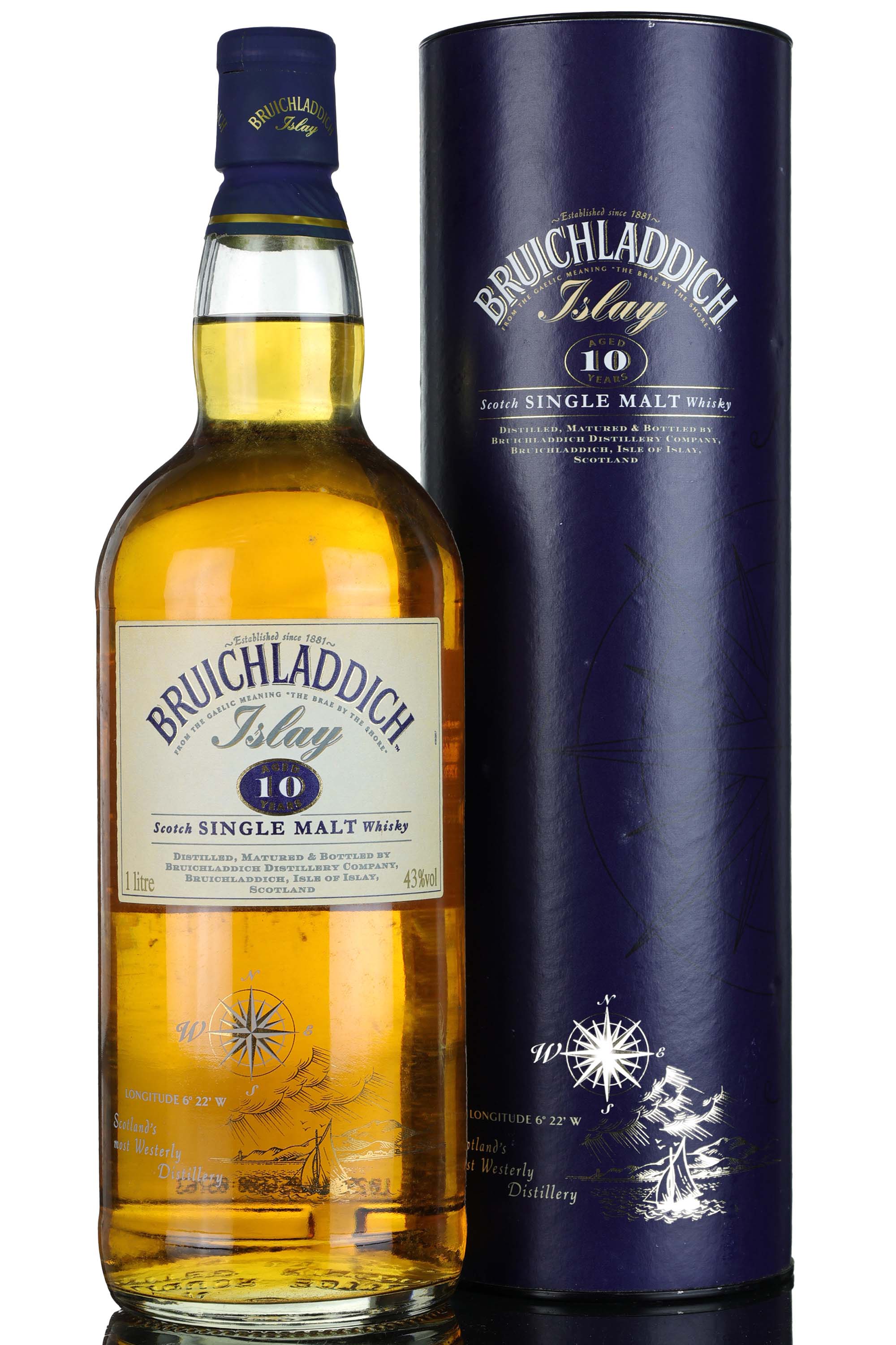 Bruichladdich 10 Year Old - 1990s - 1 Litre - Superglass Insulations Ltd