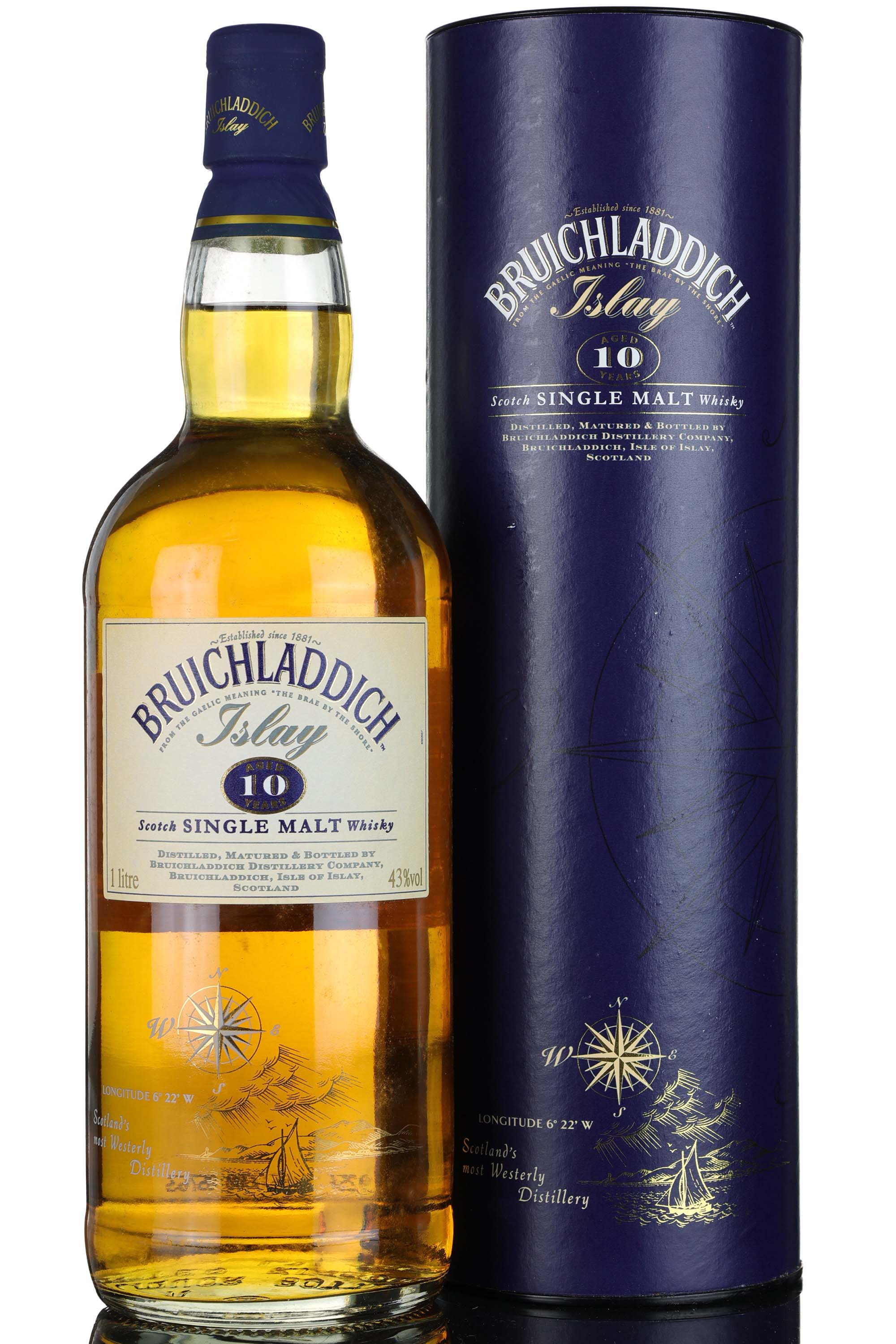 Bruichladdich 10 Year Old - 1990s - 1 Litre - Superglass Insulations Ltd