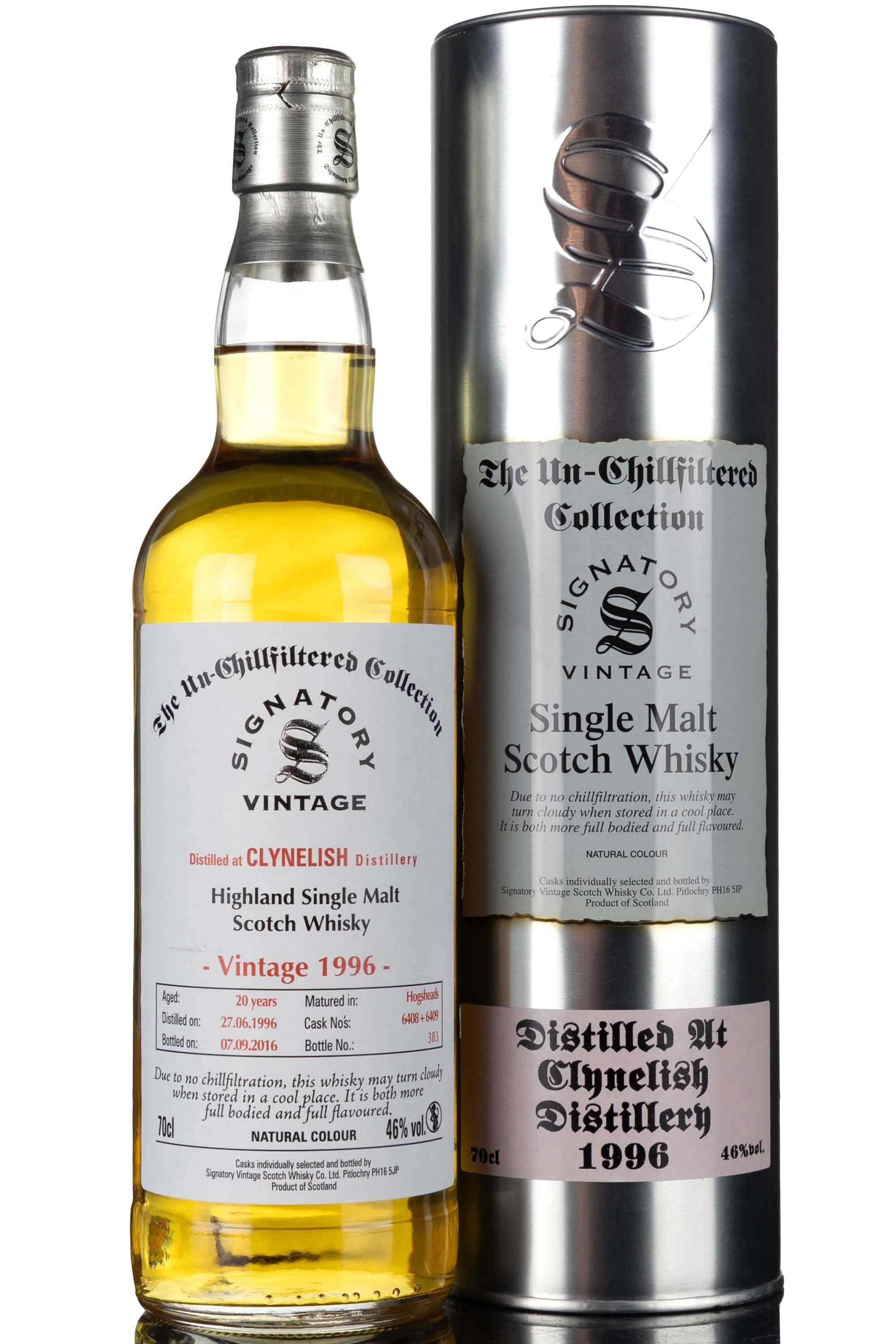 Clynelish 1996-2016 - 20 Year Old - Signatory Vintage - Casks 6408-6409