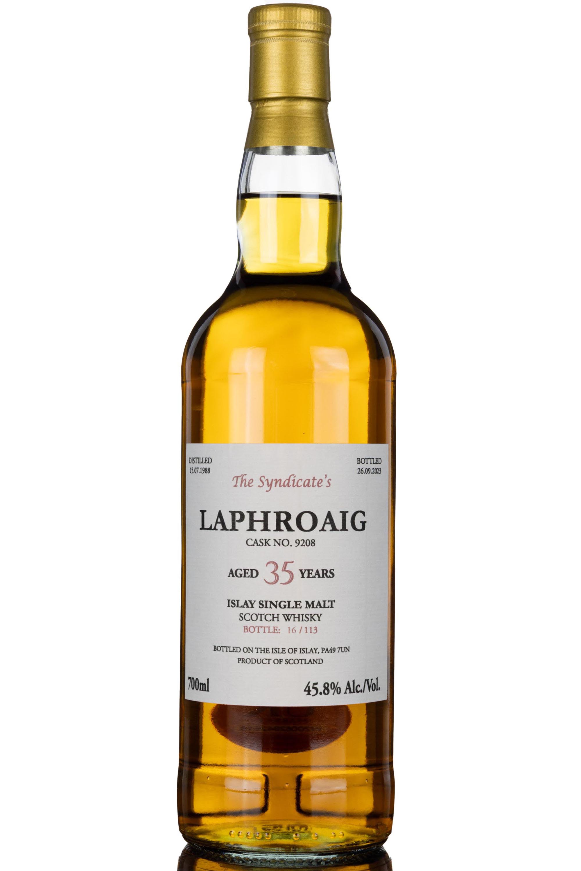 Laphroaig 1988-2023 - 35 Year Old - The Syndicates - Single Cask 9208