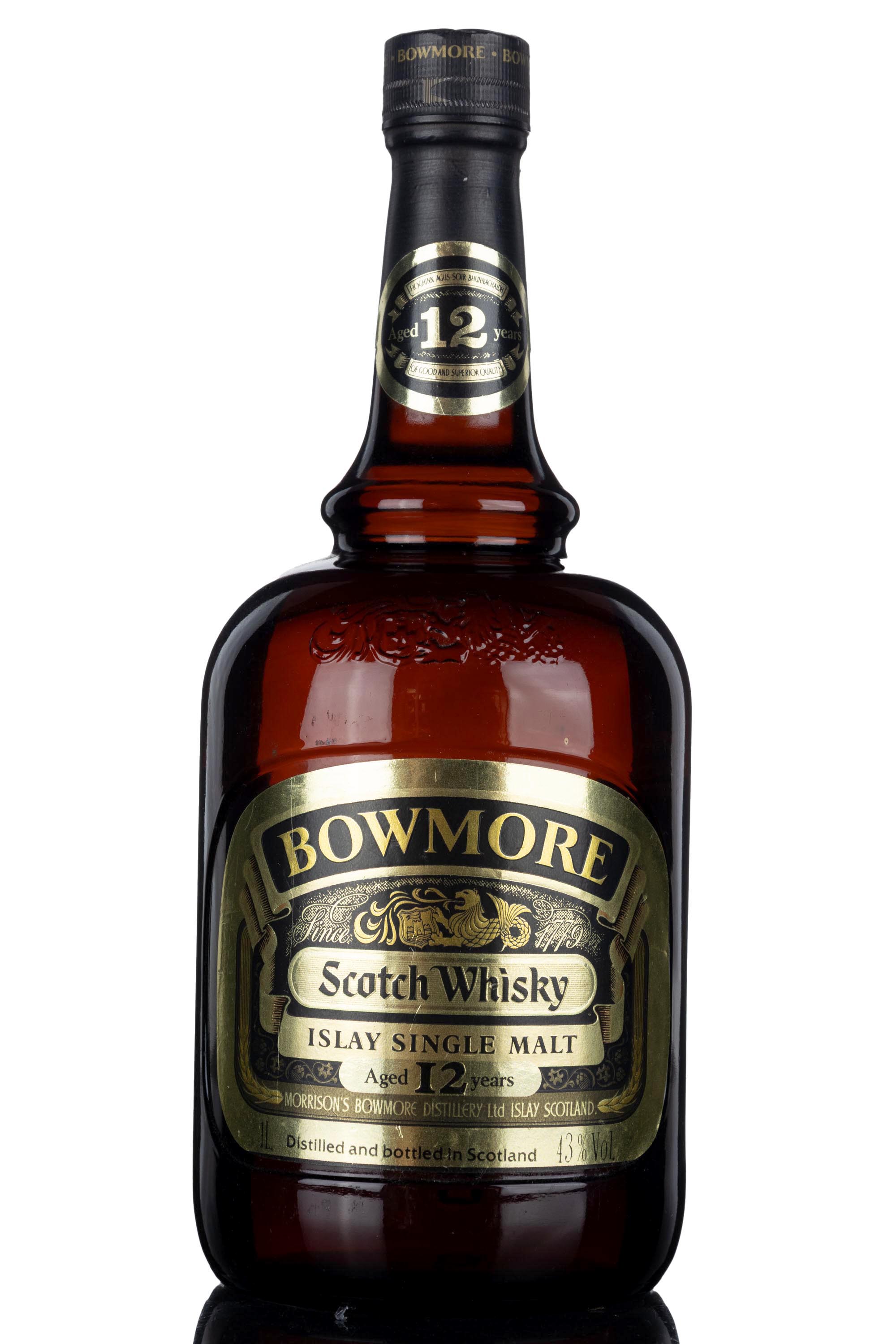 Bowmore 12 Year Old Dumpy - 1980s - 1 Litre