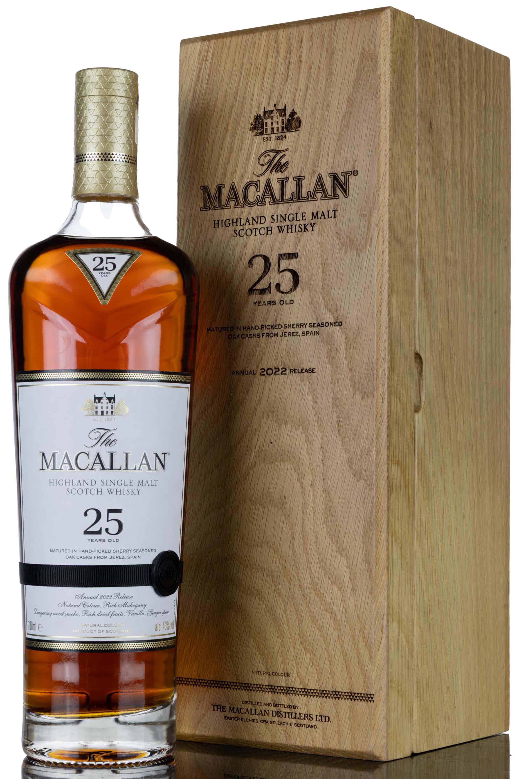 Macallan 25 Year Old - Sherry Cask - 2022 Release