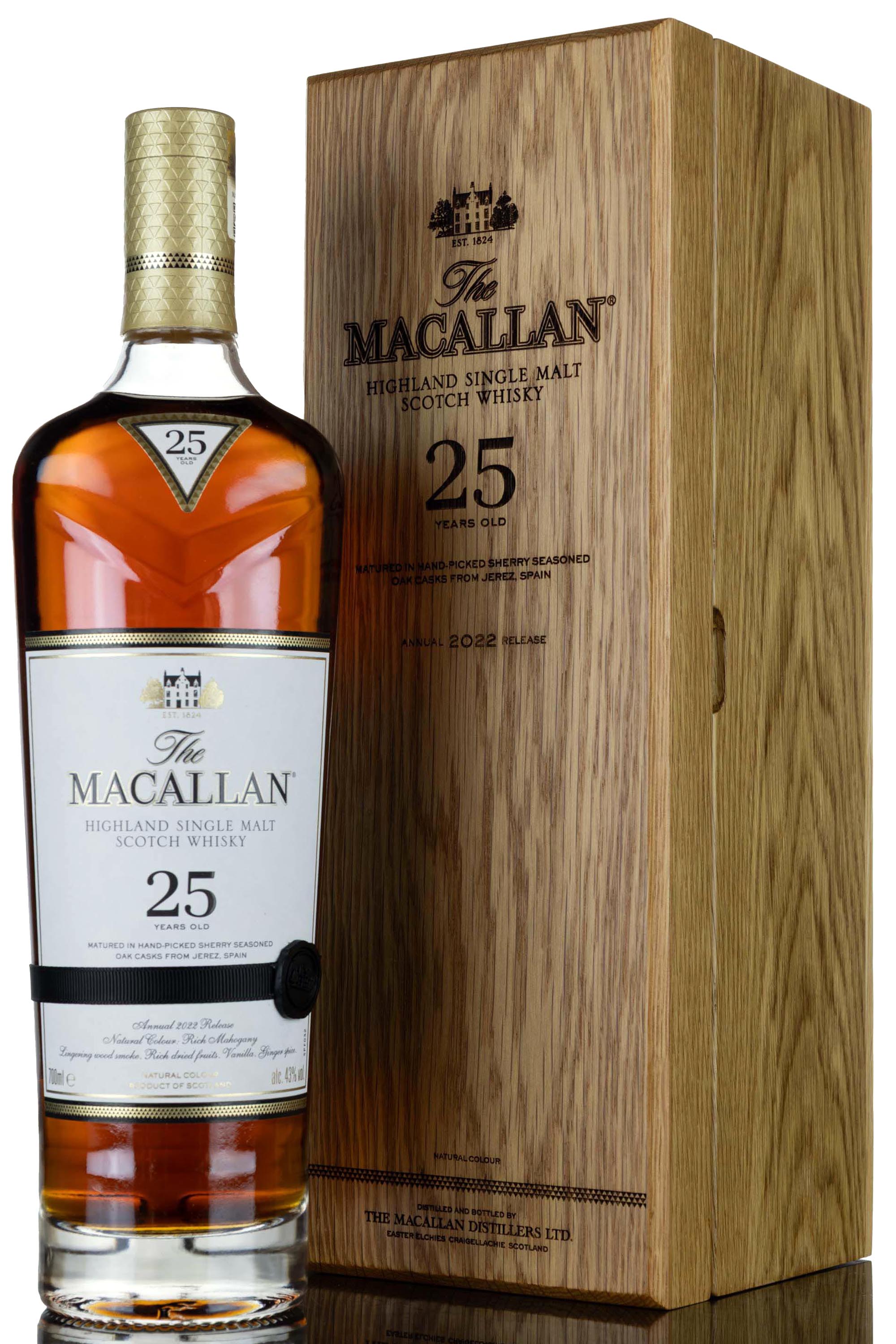 Macallan 25 Year Old - Sherry Cask - 2022 Release
