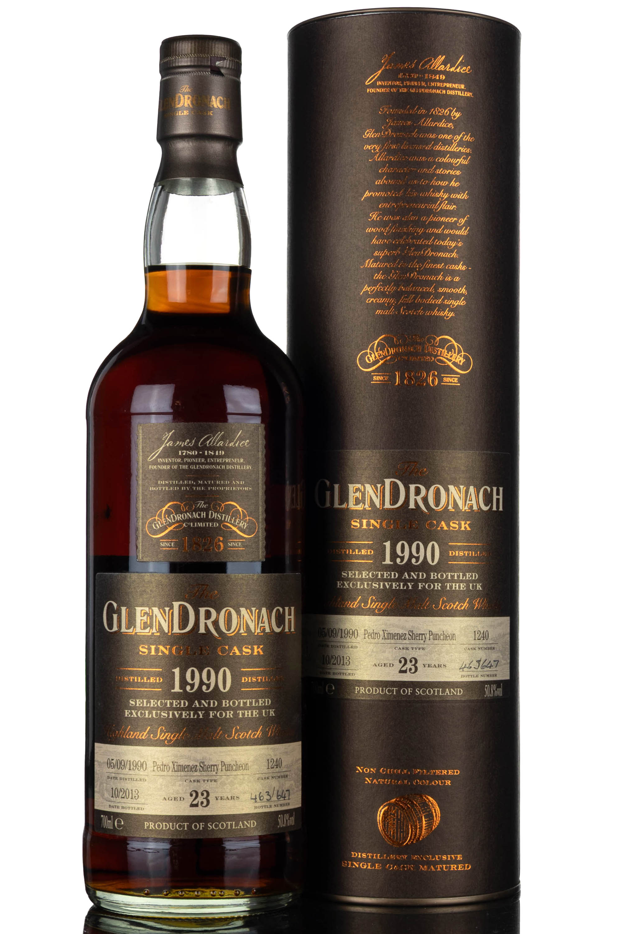 Glendronach 1990-2013 - 23 Year Old - Single Cask 1240 - UK Exclusive
