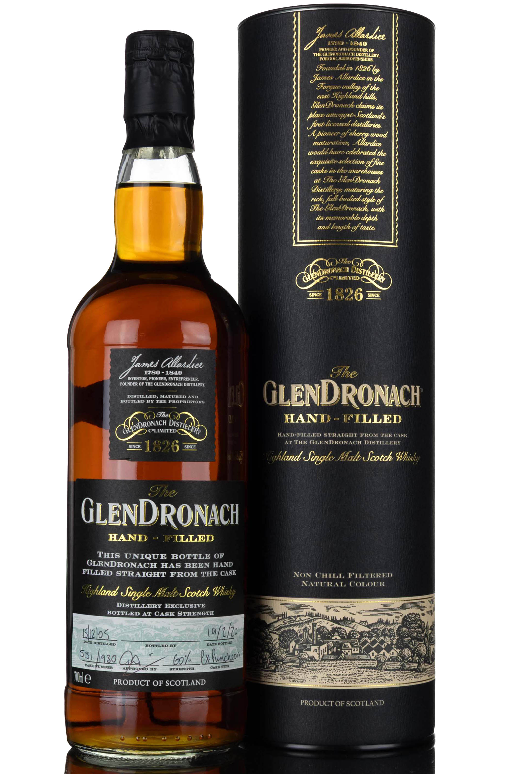 Glendronach 2005 - 2020 14 Single Cask 1930 Hand Filled