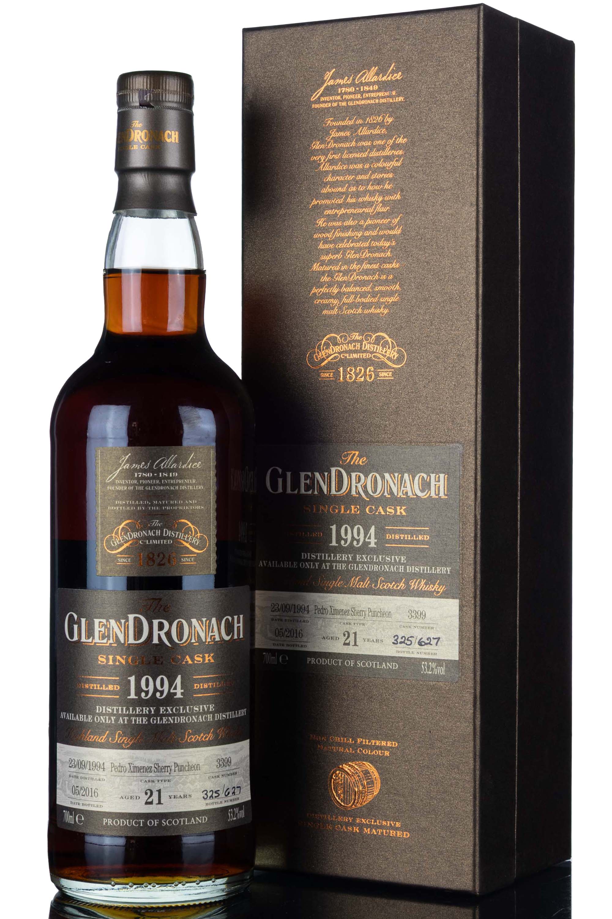 Glendronach 1994-2016 - 21 Year Old - Single Cask 3399 - Distillery Exclusive