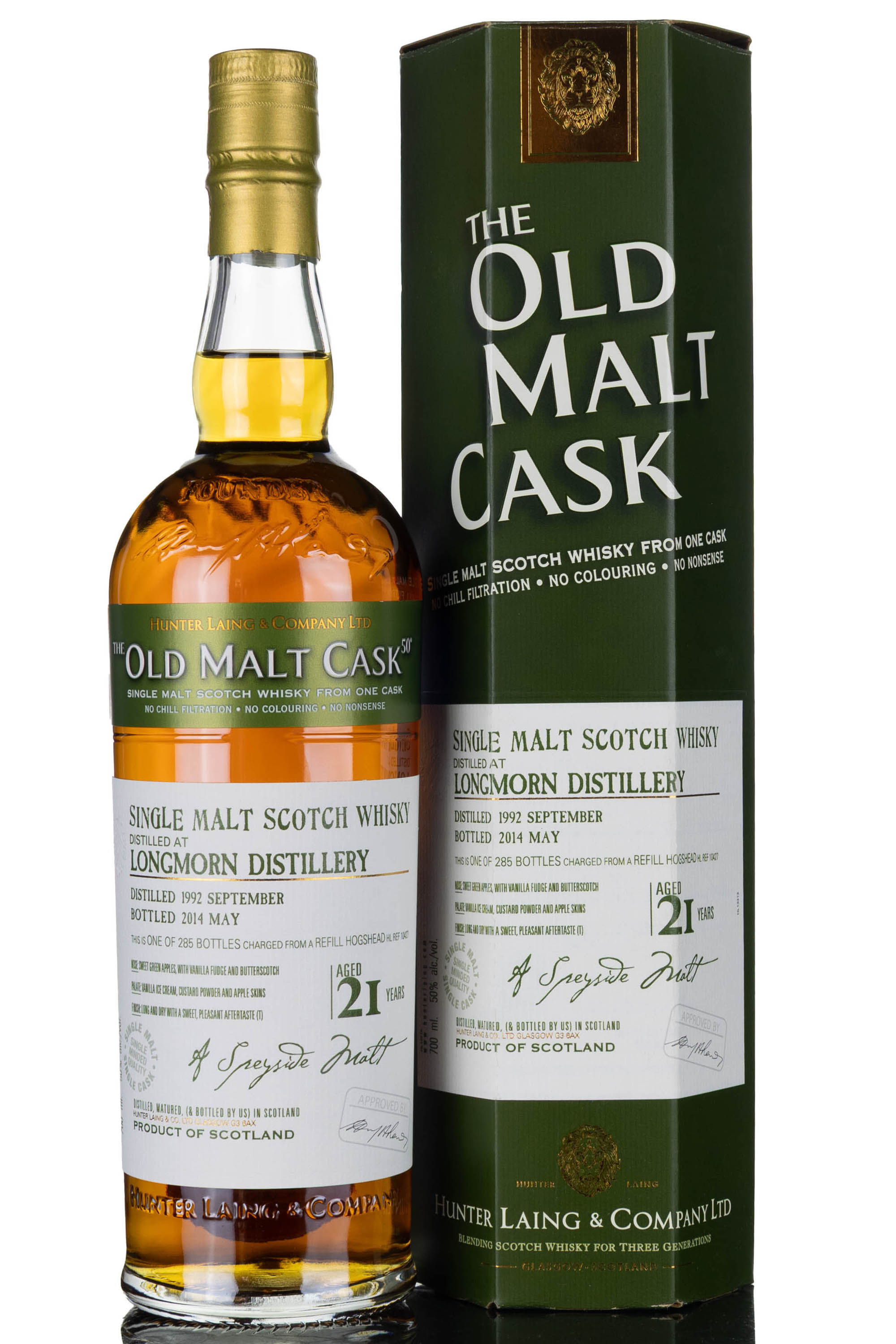 Longmorn 1992-2014 - 21 Year Old - Hunter Laing - Old Malt Cask - Single Cask 10427