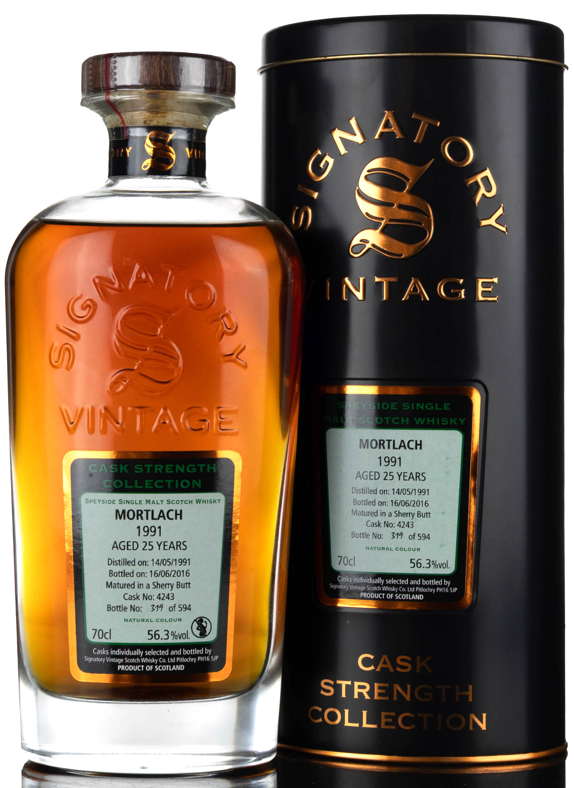 Mortlach 1991-2016 - 25 Year Old - Signatory Vintage - Cask Strength Collection - Single C