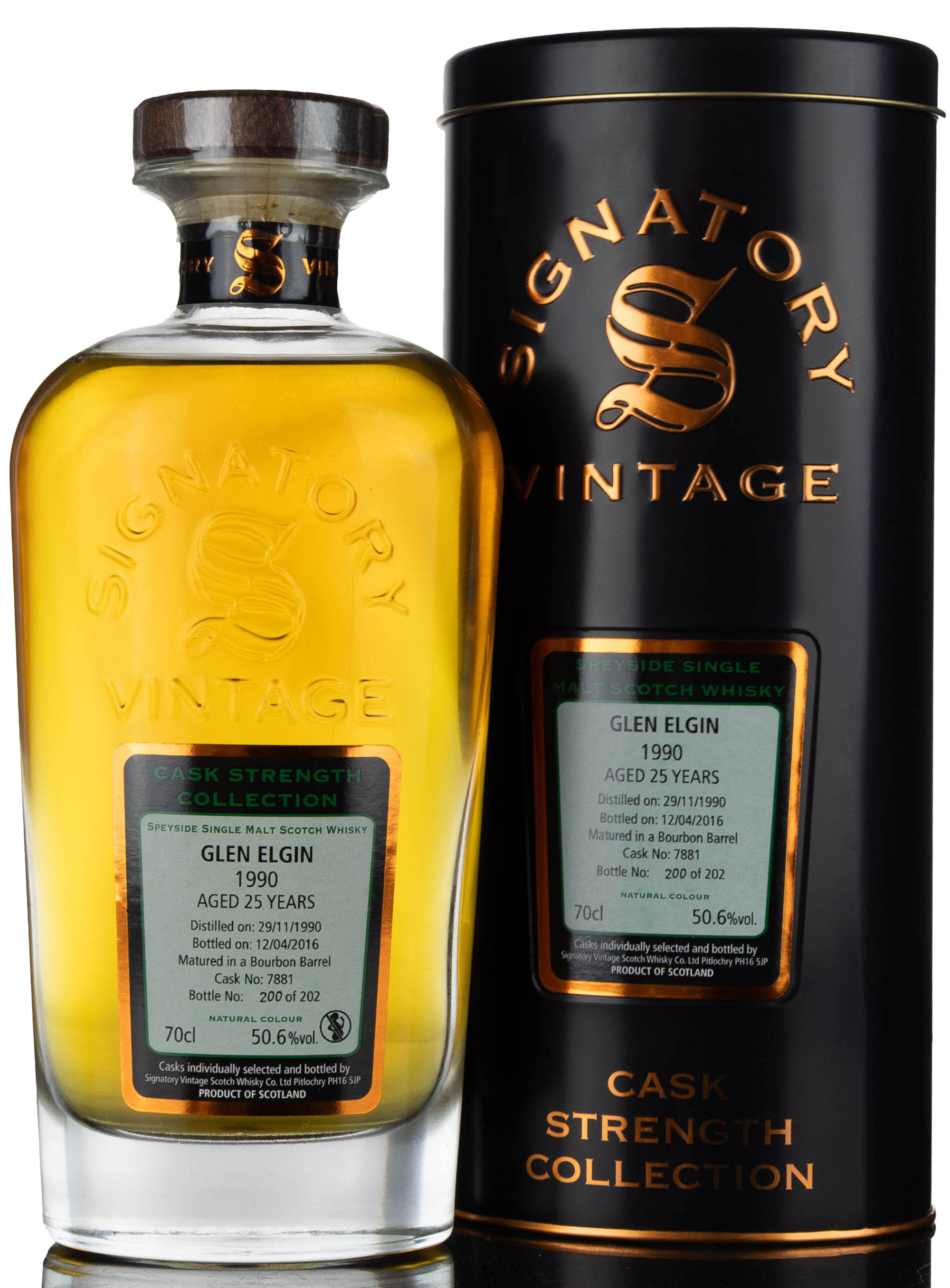 Glen Elgin 1990-2016 - 25 Year Old - Signatory Vintage - Cask Strength Collection - Single