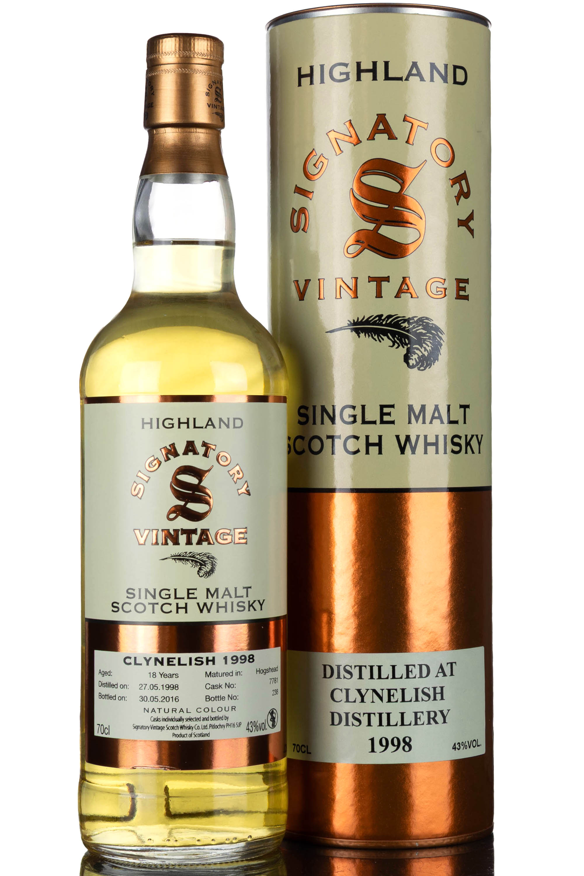 Clynelish 1998-2016 - 18 Year Old - Signatory Vintage - Single Cask 7781