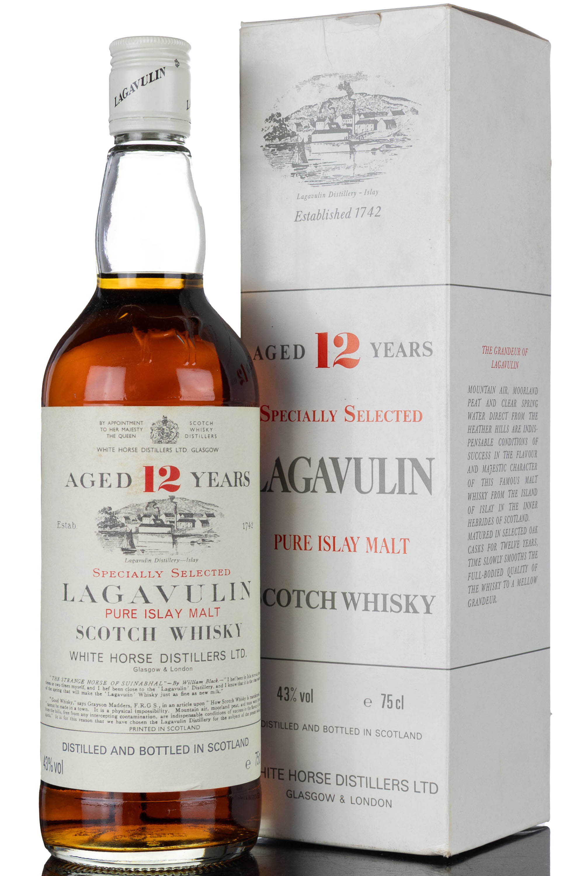 Lagavulin 12 Year Old - White Horse - Early 1980s