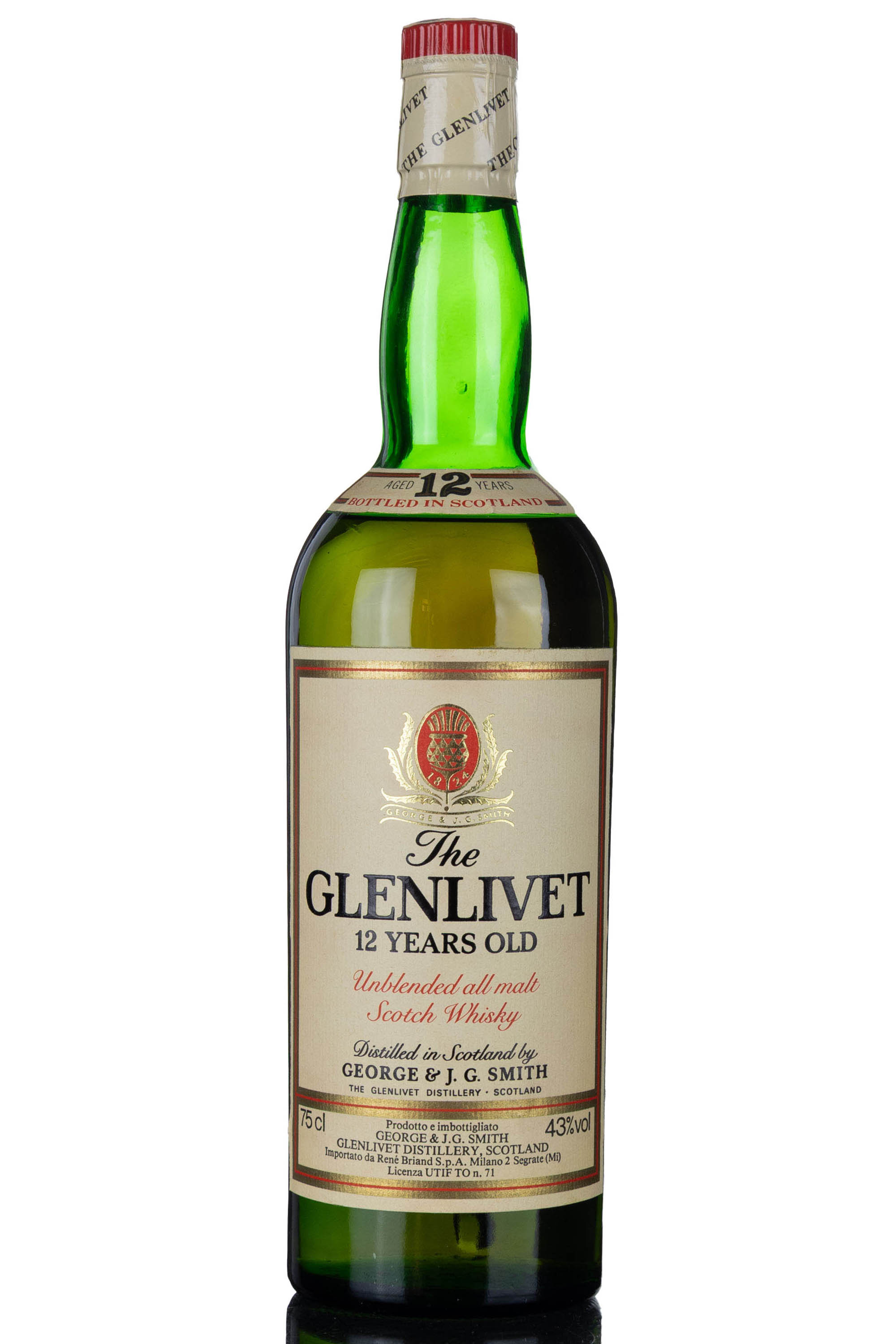 Glenlivet 12 Year Old - Unblended All Malt - 1970s