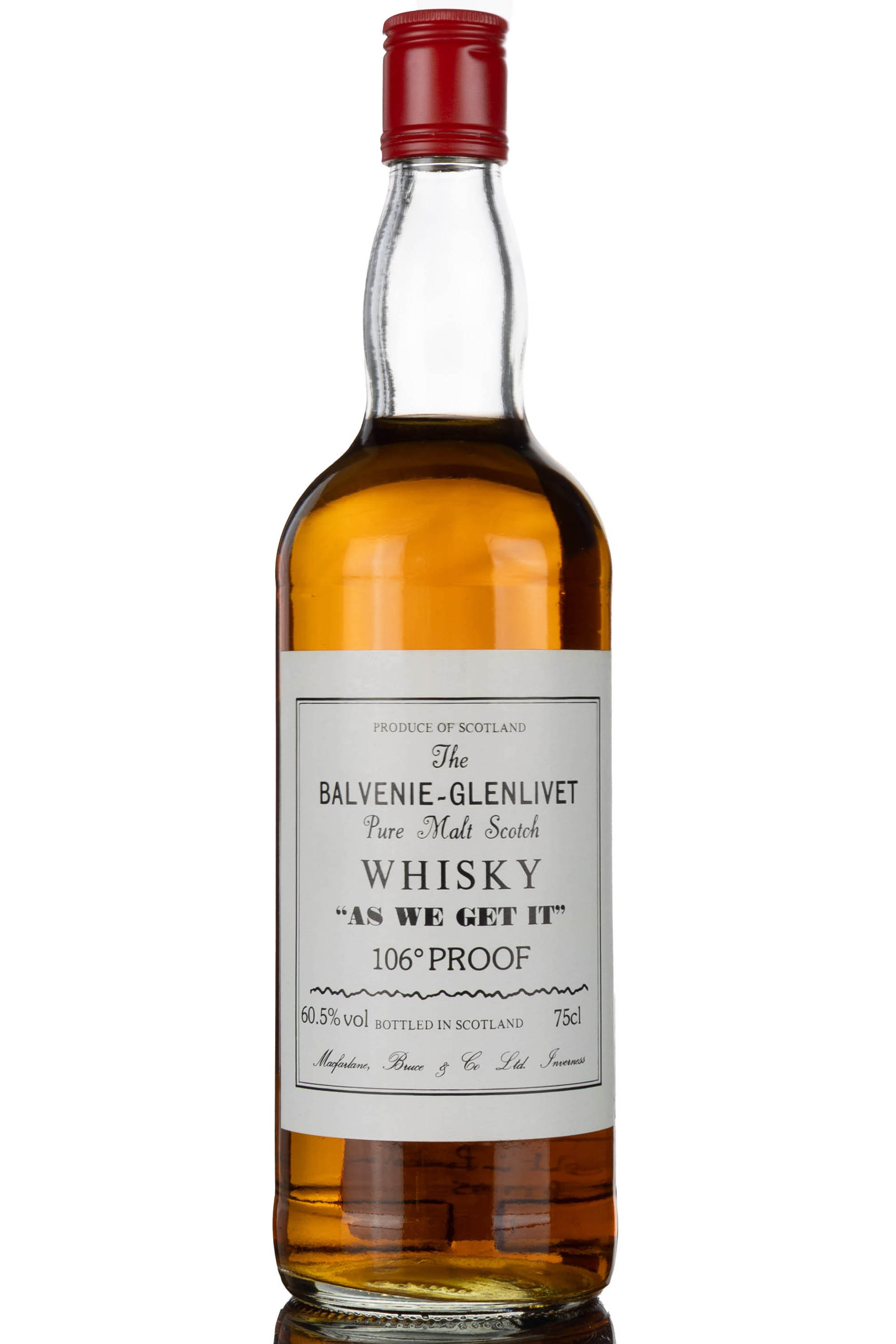 Balvenie-Glenlivet AS WE GET IT - 106 Proof - 1980s