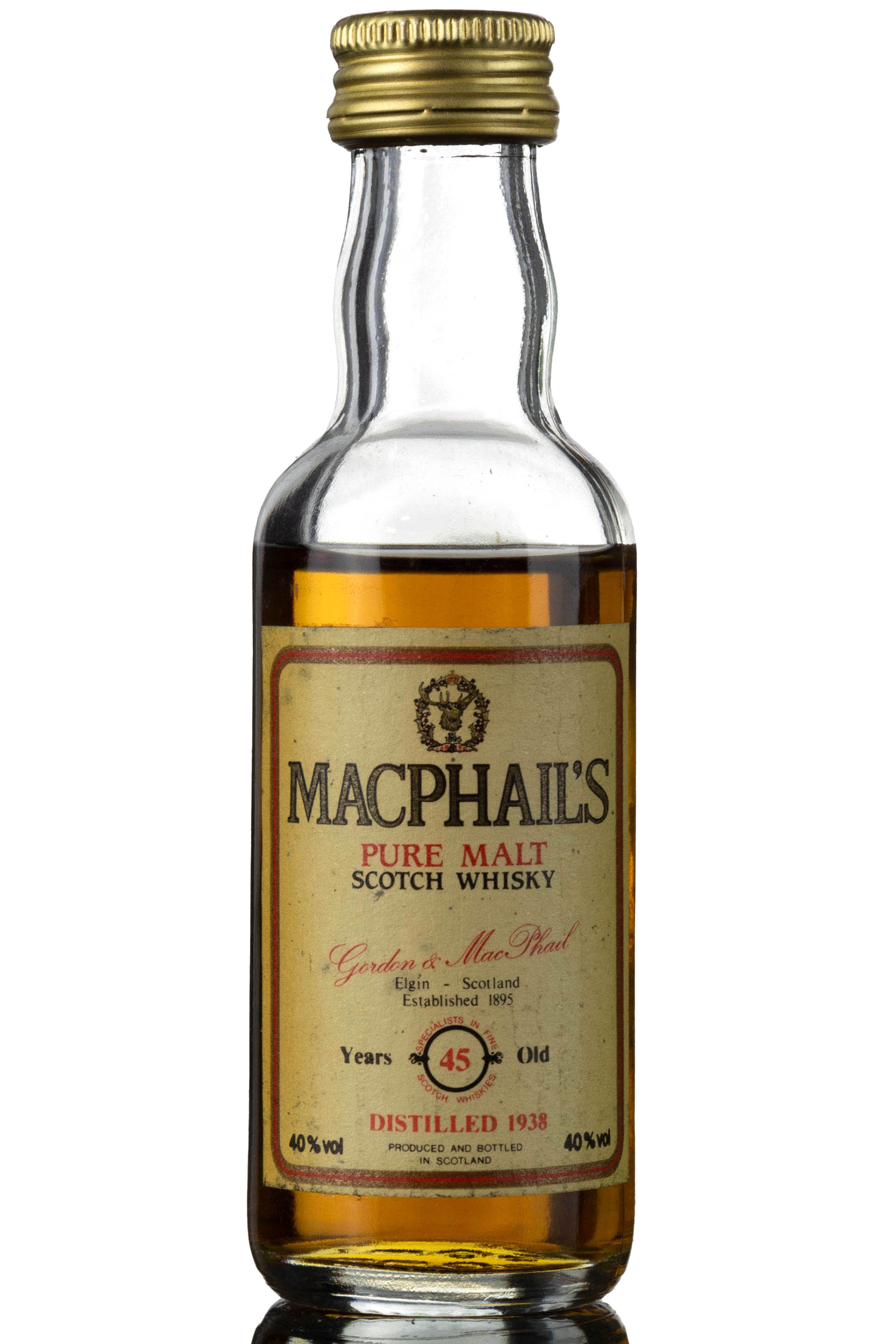 MacPhails 1938 -  45 Year Old - Gordon & MacPhail - Miniature