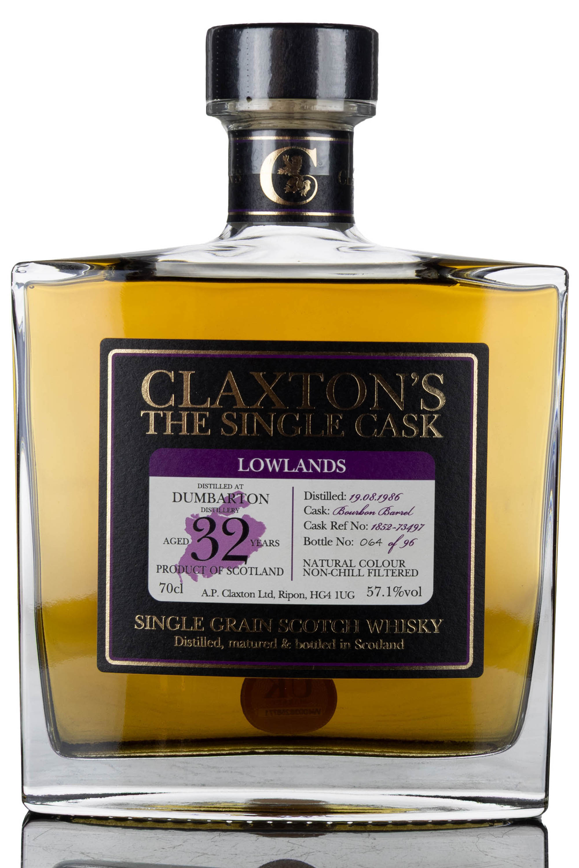 Dumbarton 1986-2018 - 32 Year Old - Claxtons - The Single Cask 1852-73497