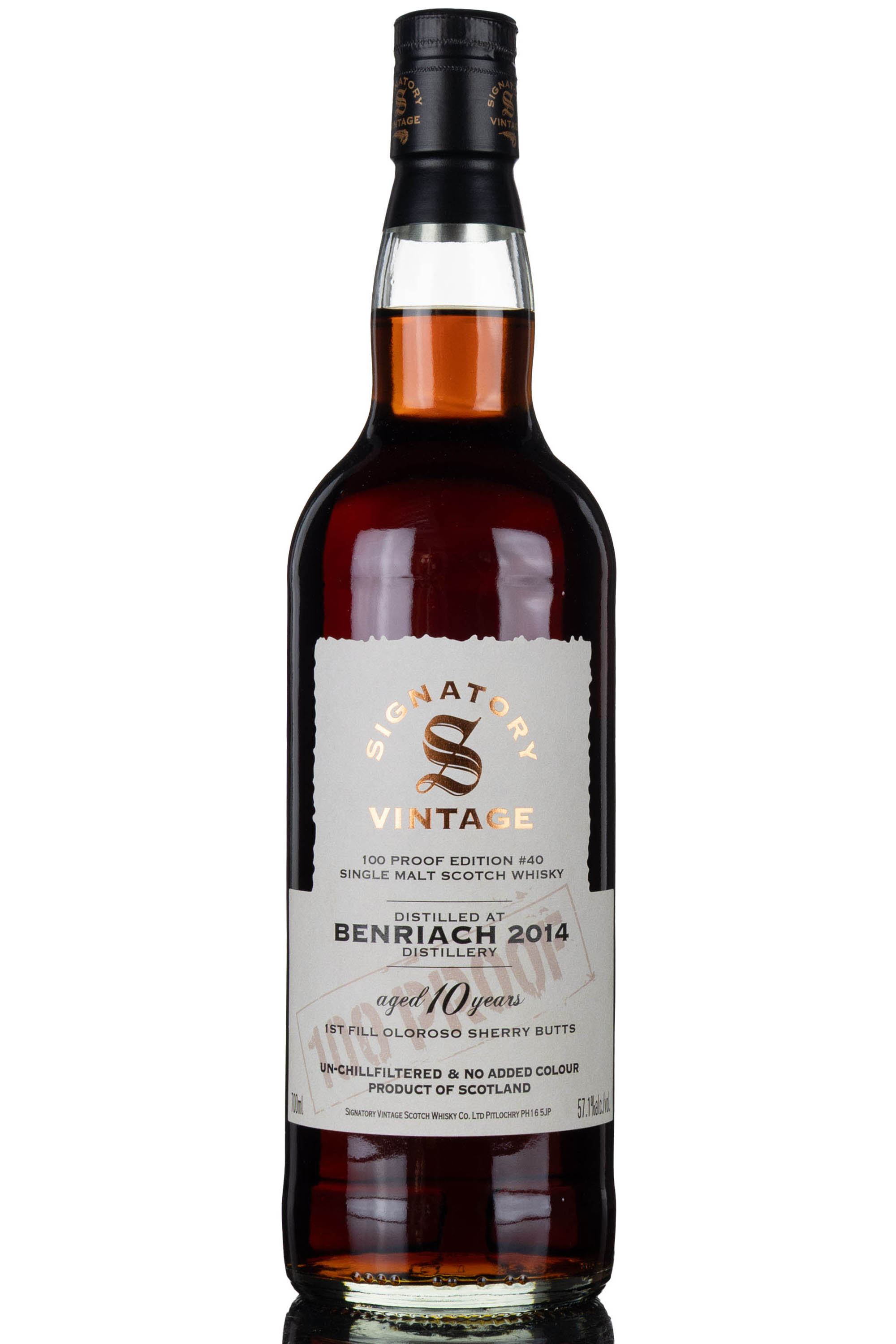 Benriach 2014-2025 - 10 Year Old Signatory Vintage Edition 40 - 100 Proof