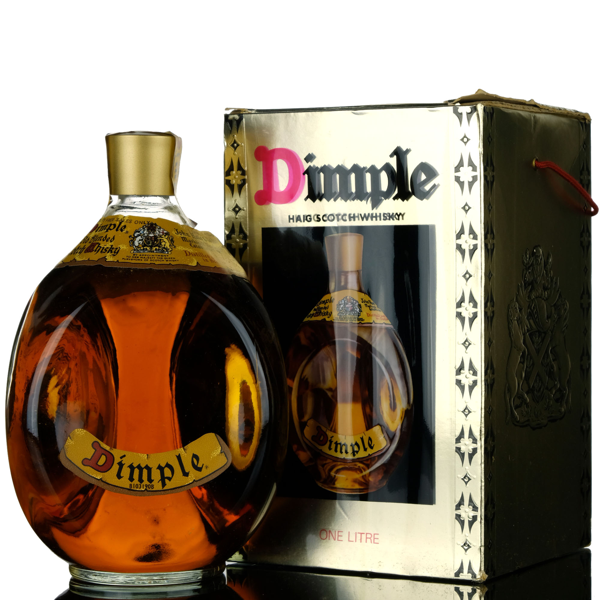 Haig's Dimple Duty Free Litre 15 Year Old, Bourbon Oak Cask, 43% whisky bottle