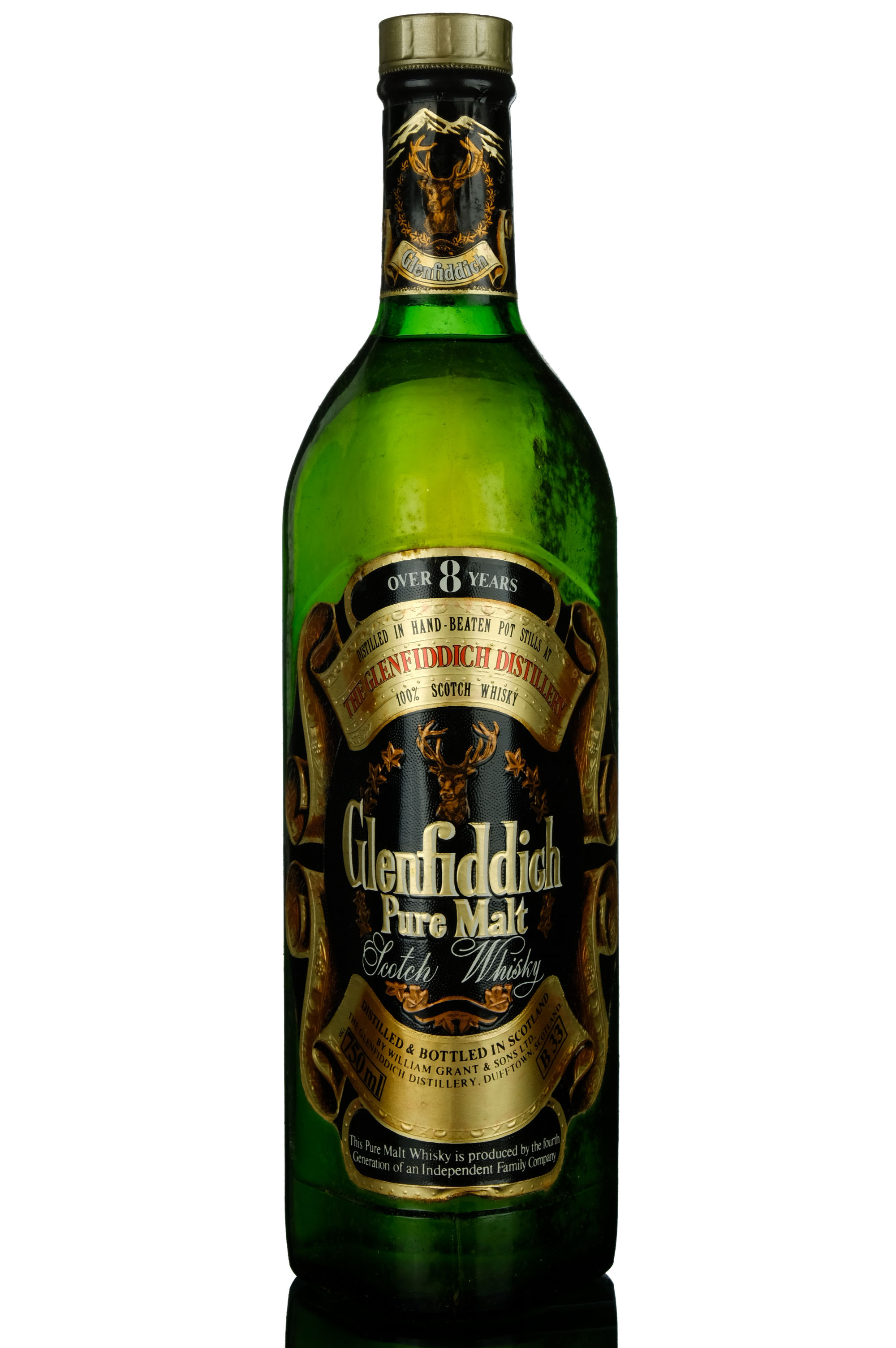 Glenfiddich 8 Year Old Pure Malt, Oak Cask, 1980, 43% whisky bottle