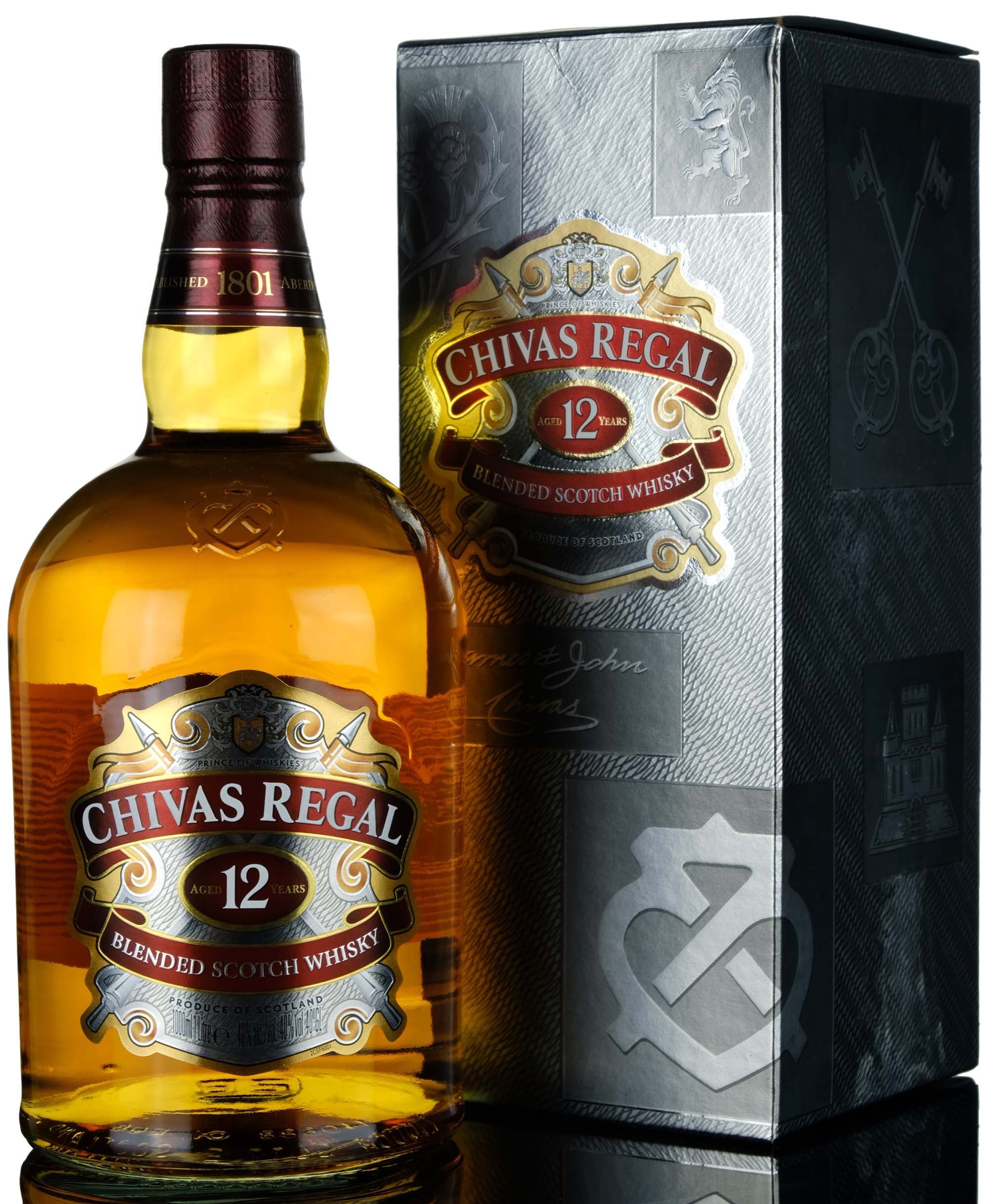 Chivas Regal 12 Year Old 1L, American & European Oak Cask Cask, 2017, 40% whisky bottle