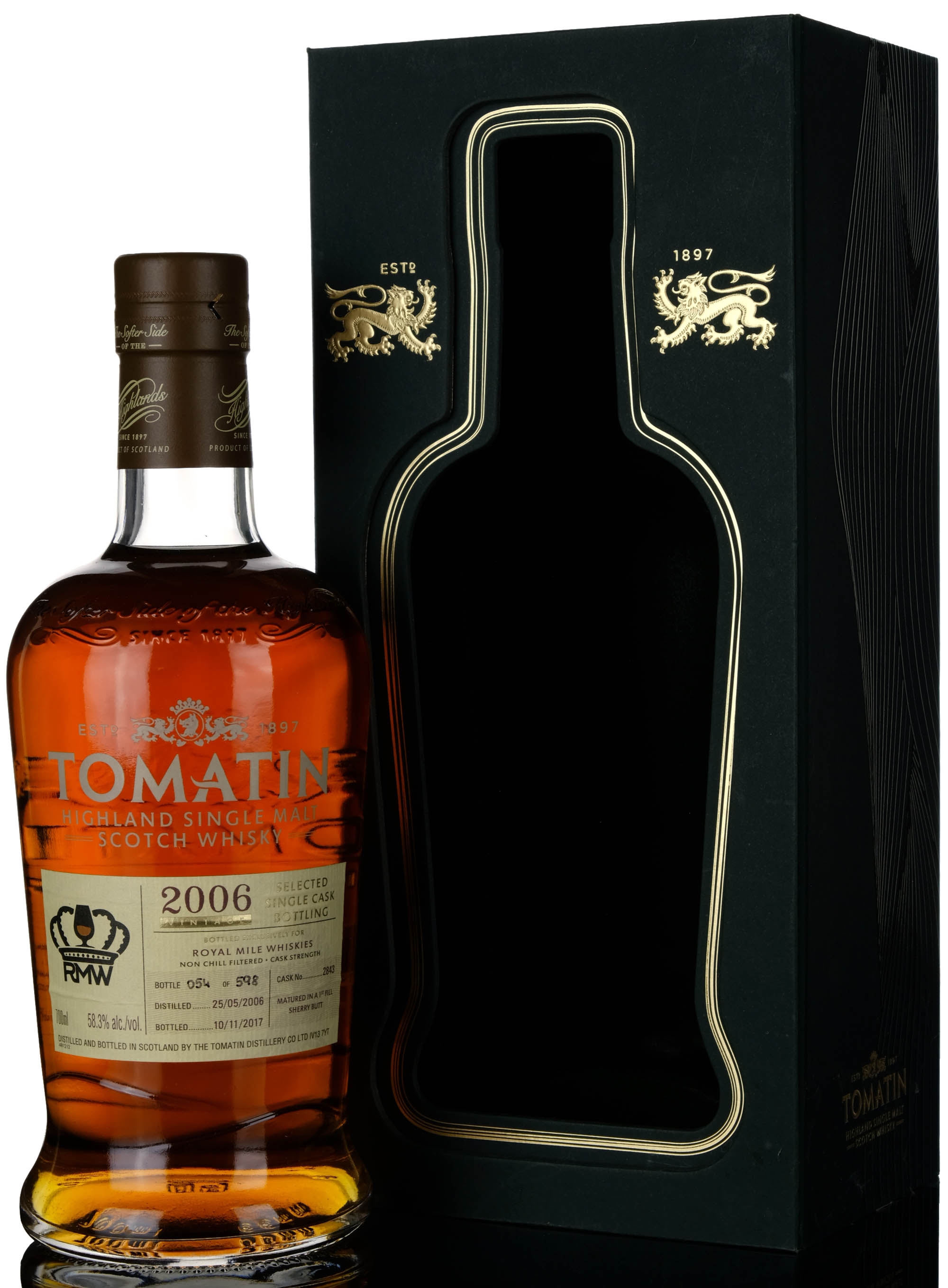Tomatin 20062017 11 Single Cask 2843 Royal Mile Whiskies Exclusive