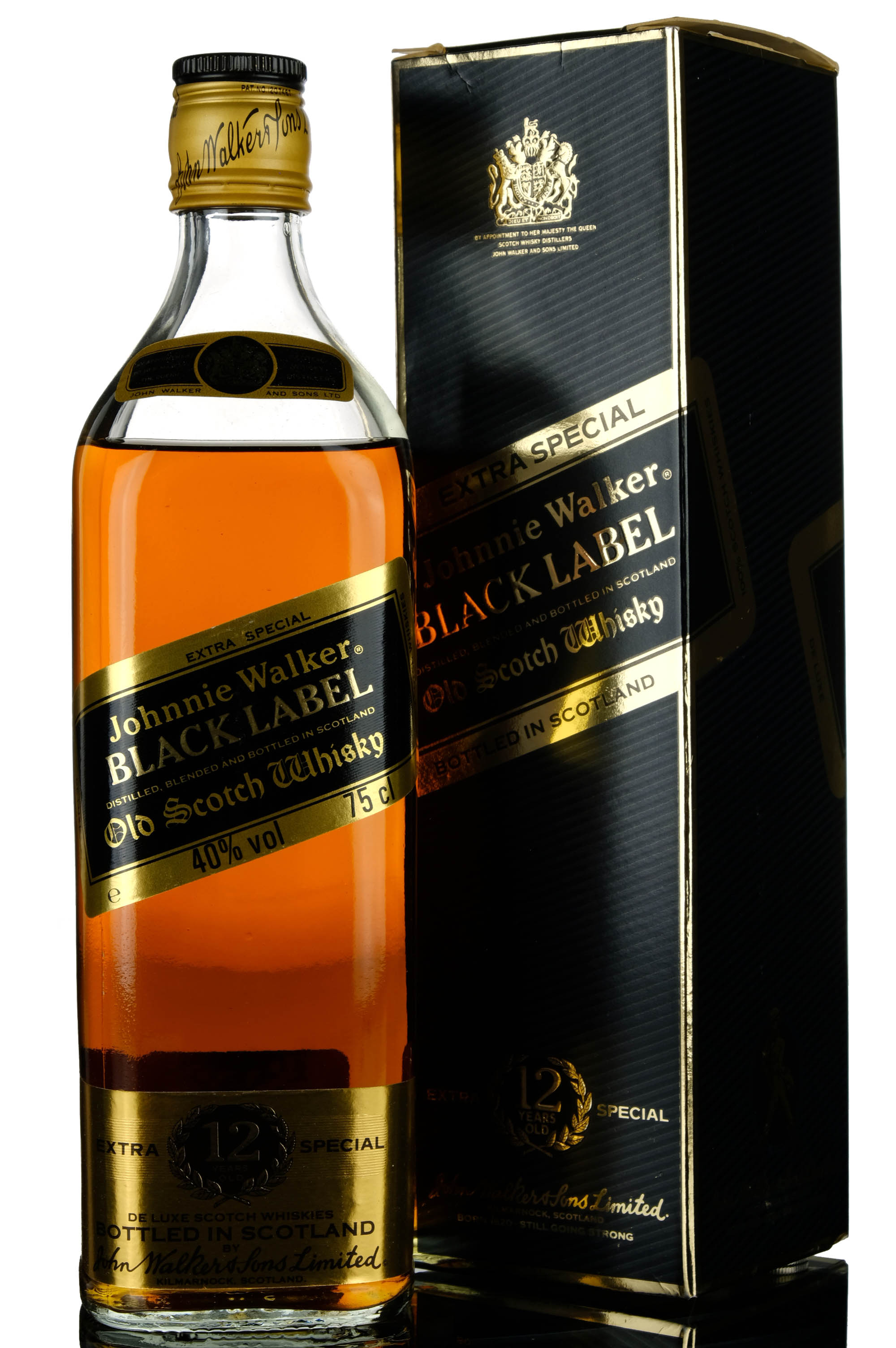 Johnnie Walker 12 Year Old - Black Label - Extra Special - 1980s