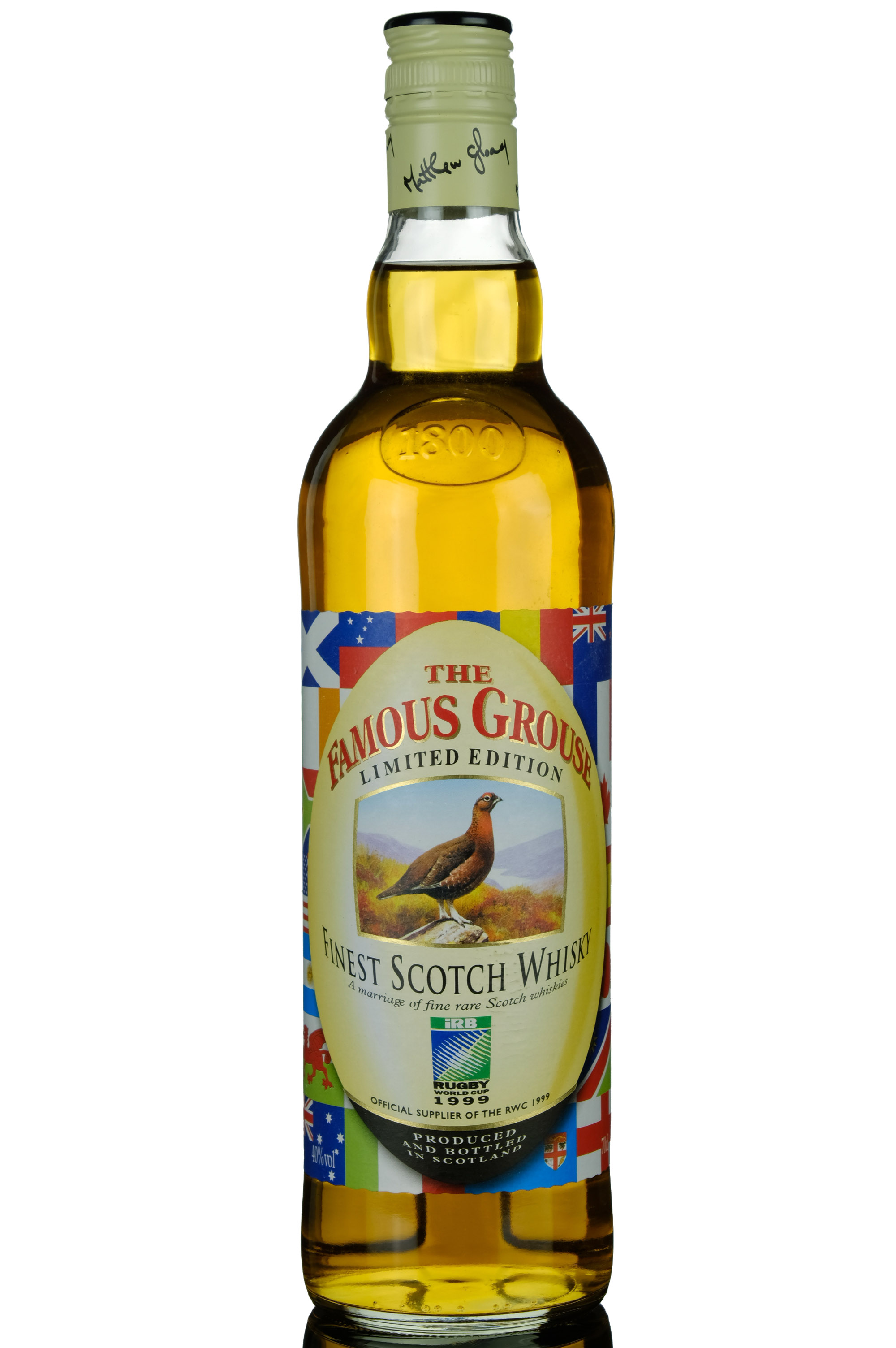 Famous Grouse Rugby World Cup Limited Edition, 1999, 40% whisky bottle