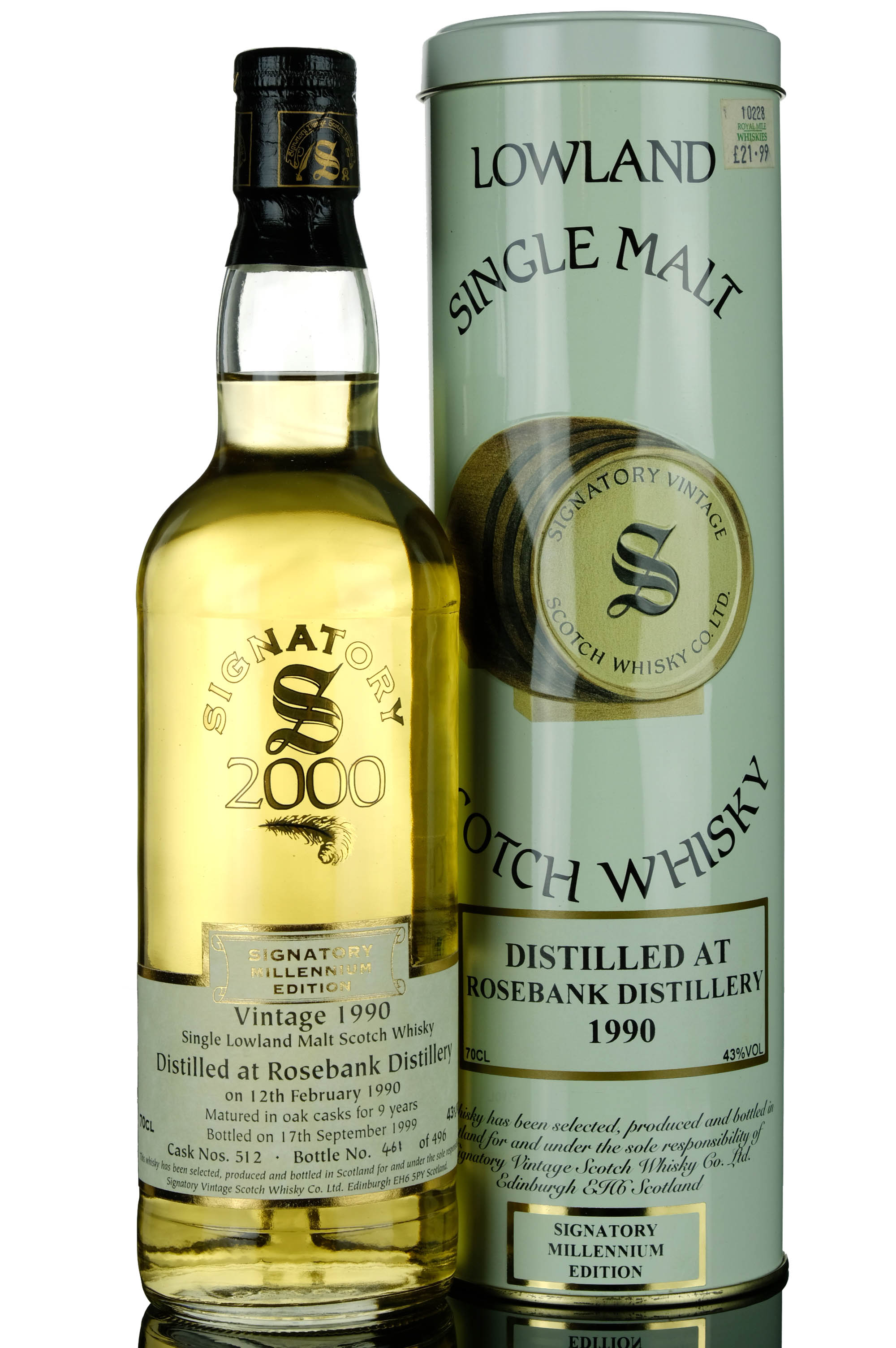 Rosebank 19901999 9 Signatory Vintage Single Cask 512 Millennium Edition