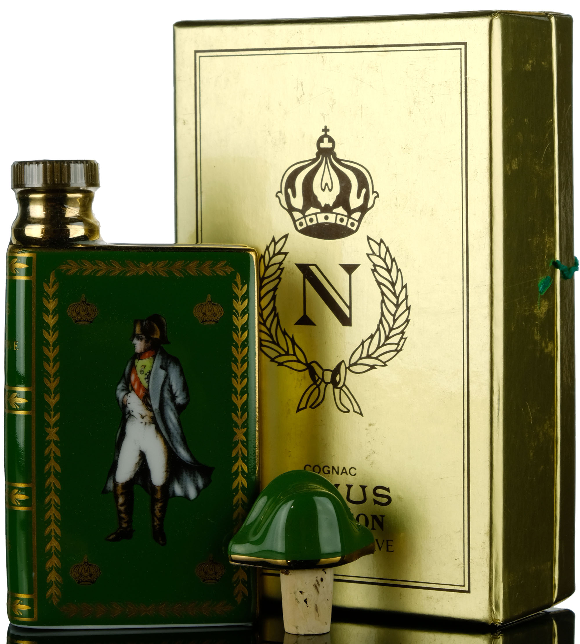Camus Napoleon Bicentenary 1769-1969 Cognac Limoges Decanter - Green Miniature