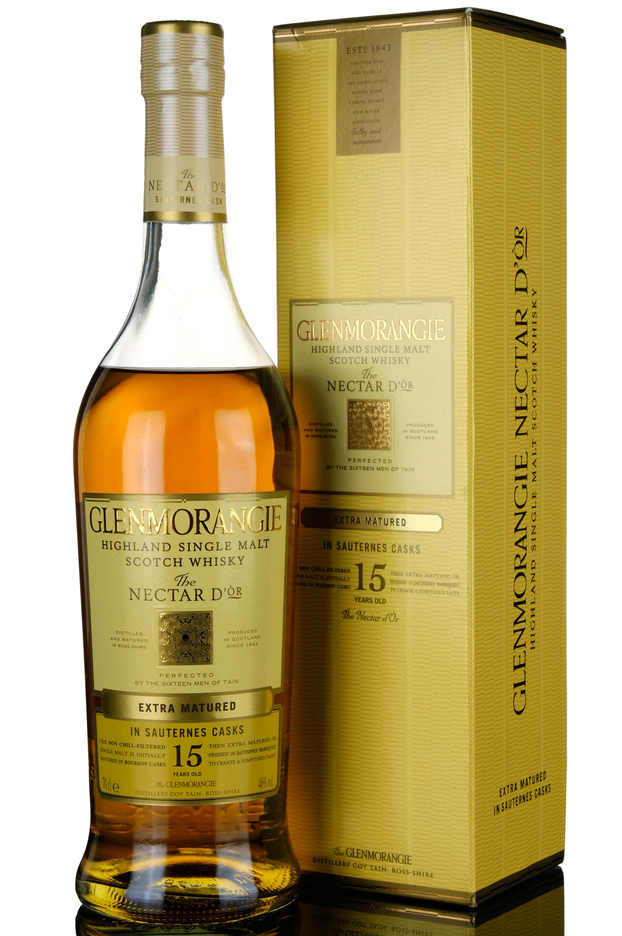 Glenmorangie The Nectar D'Òr 15 Year Old, Bourbon & Sauternes Cask, 46% whisky bottle