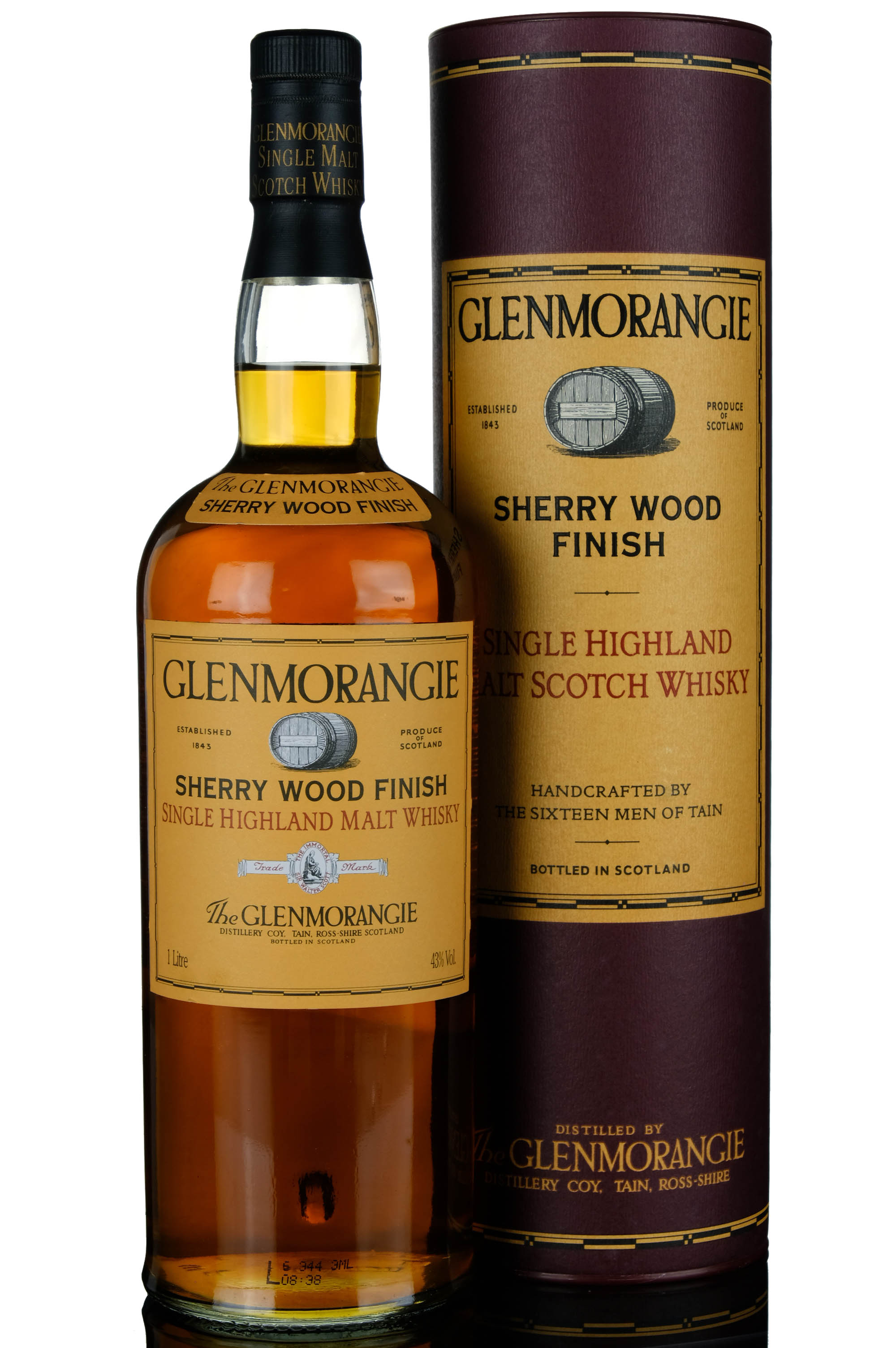 Glenmorangie 12 Year Old - Sherry Wood Finish - 1990s - 1 Litre
