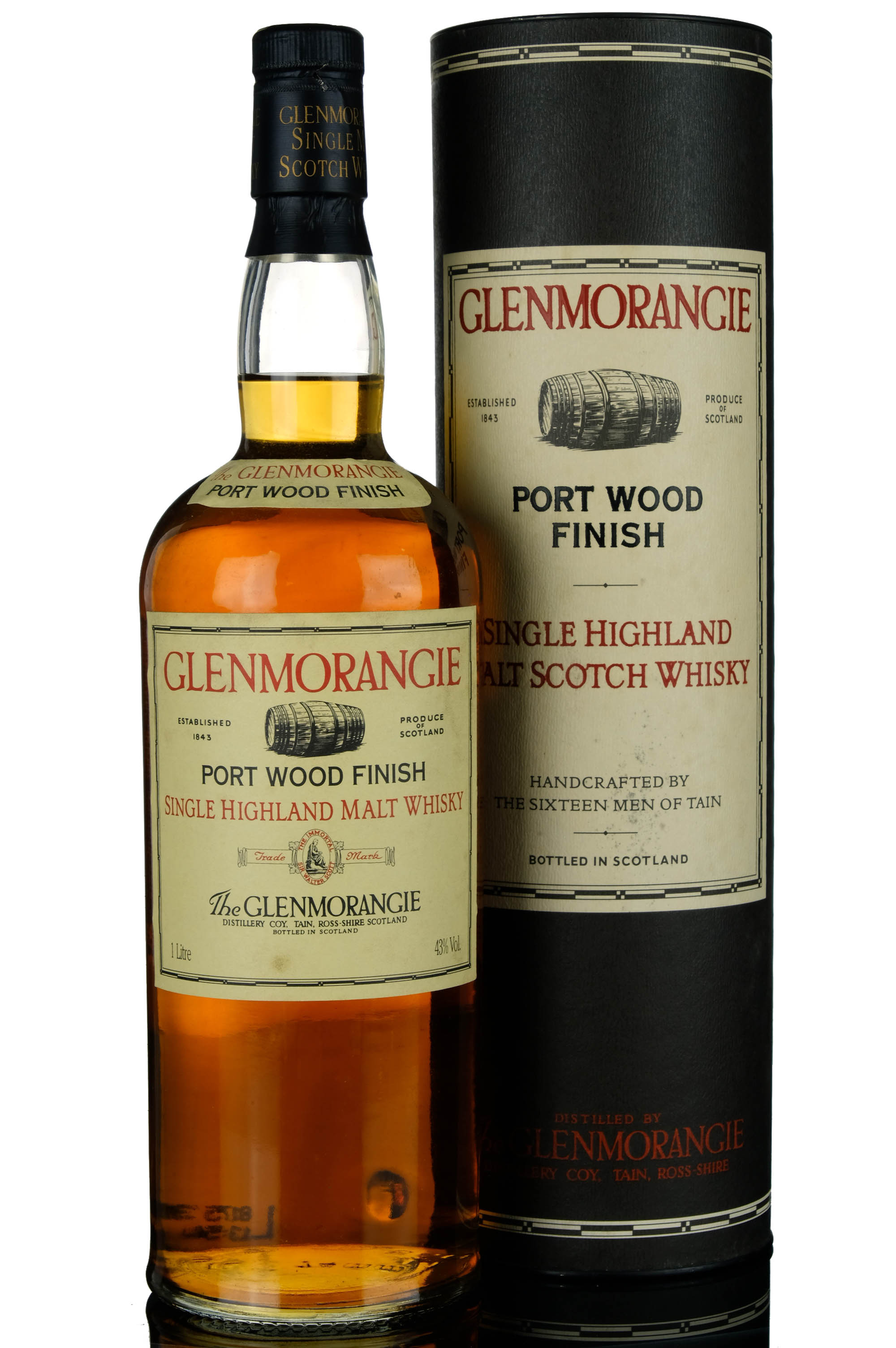 Glenmorangie 12 Year Old - Port Wood Finish - 1990s - 1 Litre