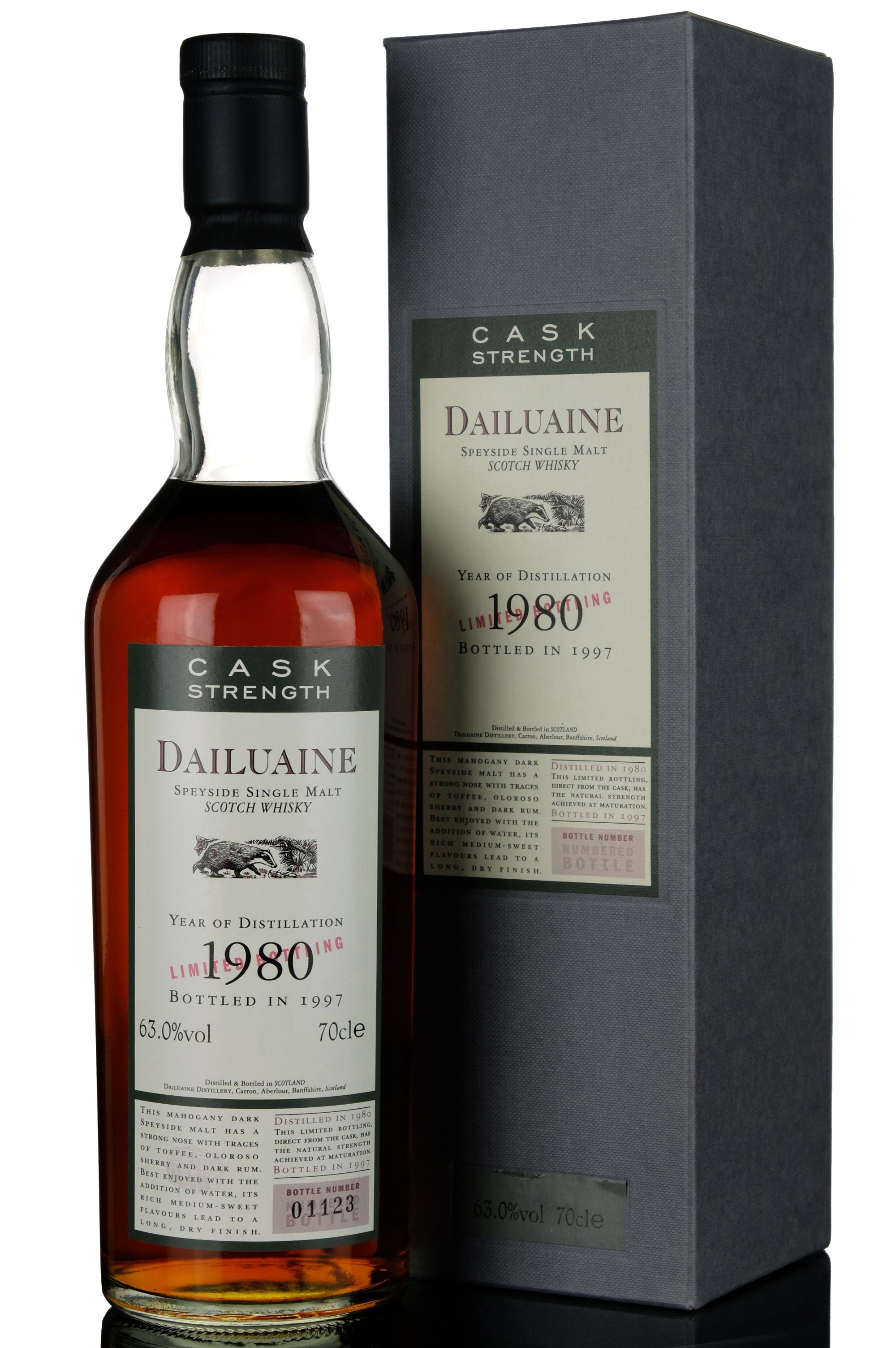 Dailuaine Flora & Fauna Cask Strength 17 Year Old, 1997, 63% whisky bottle