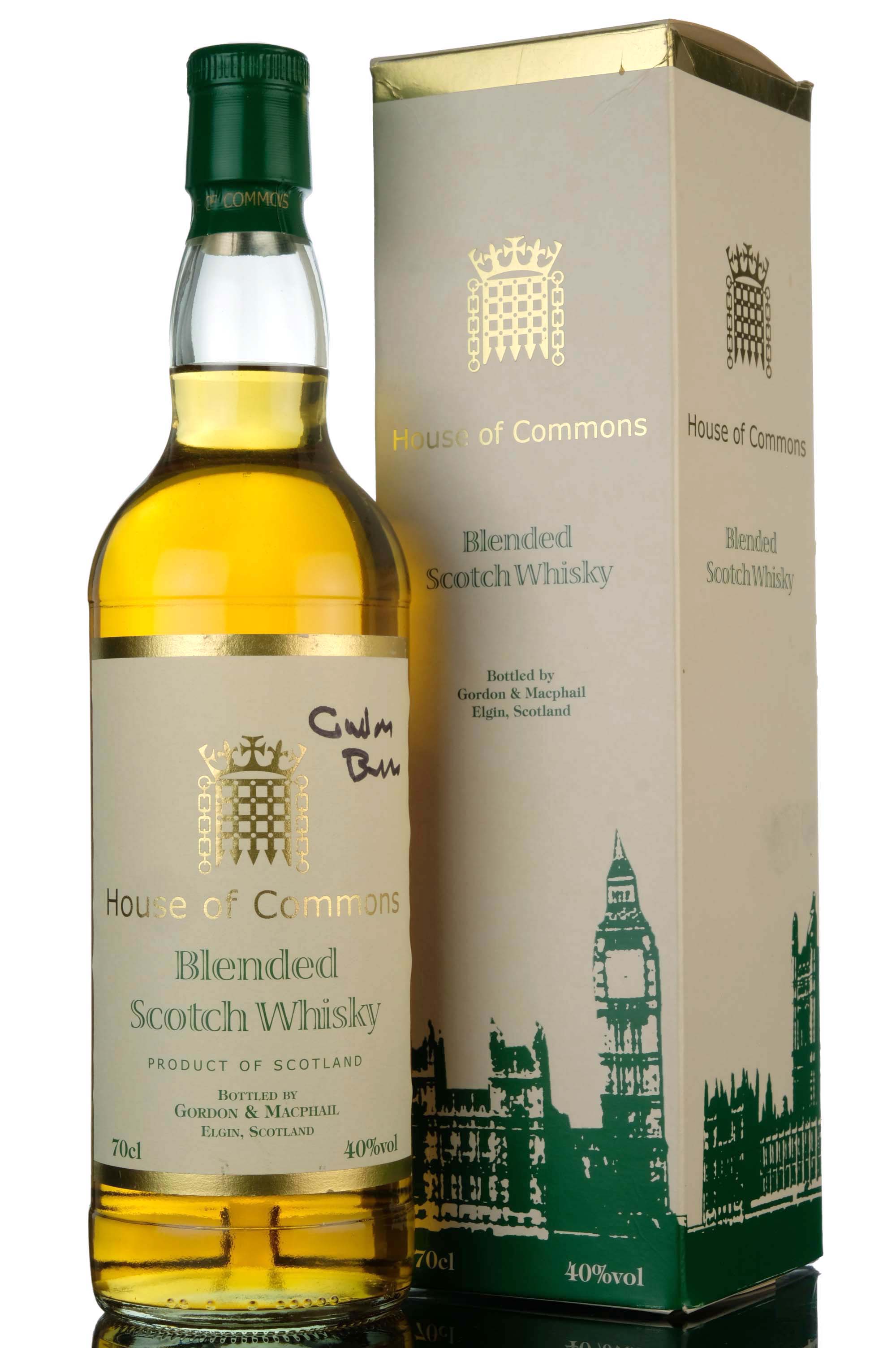 House Of Commons - Gordon & MacPhail - Signed By Gordon Brown