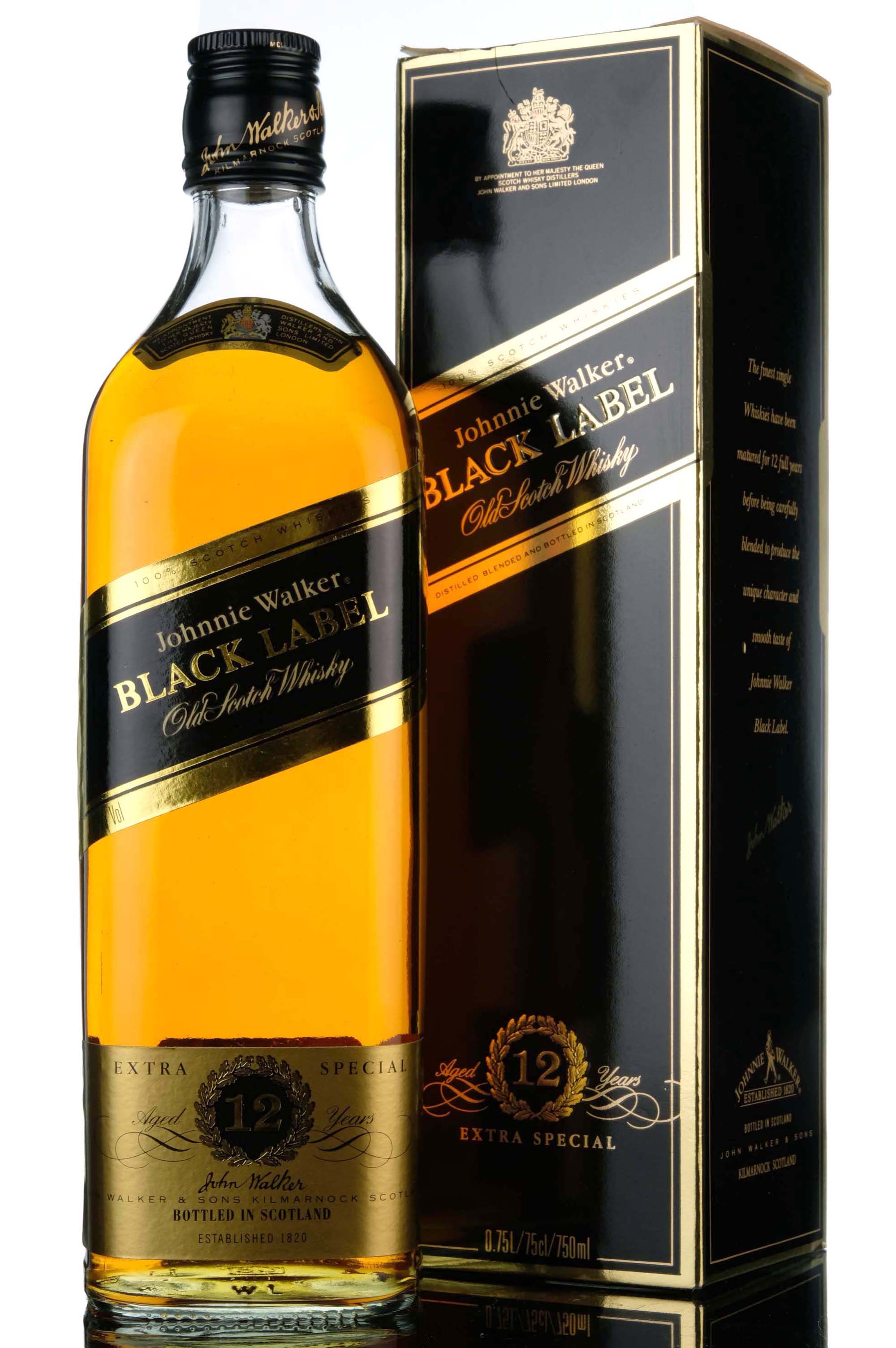 Johnnie Walker 12 Year Old - Black Label - Extra Special - 1980s