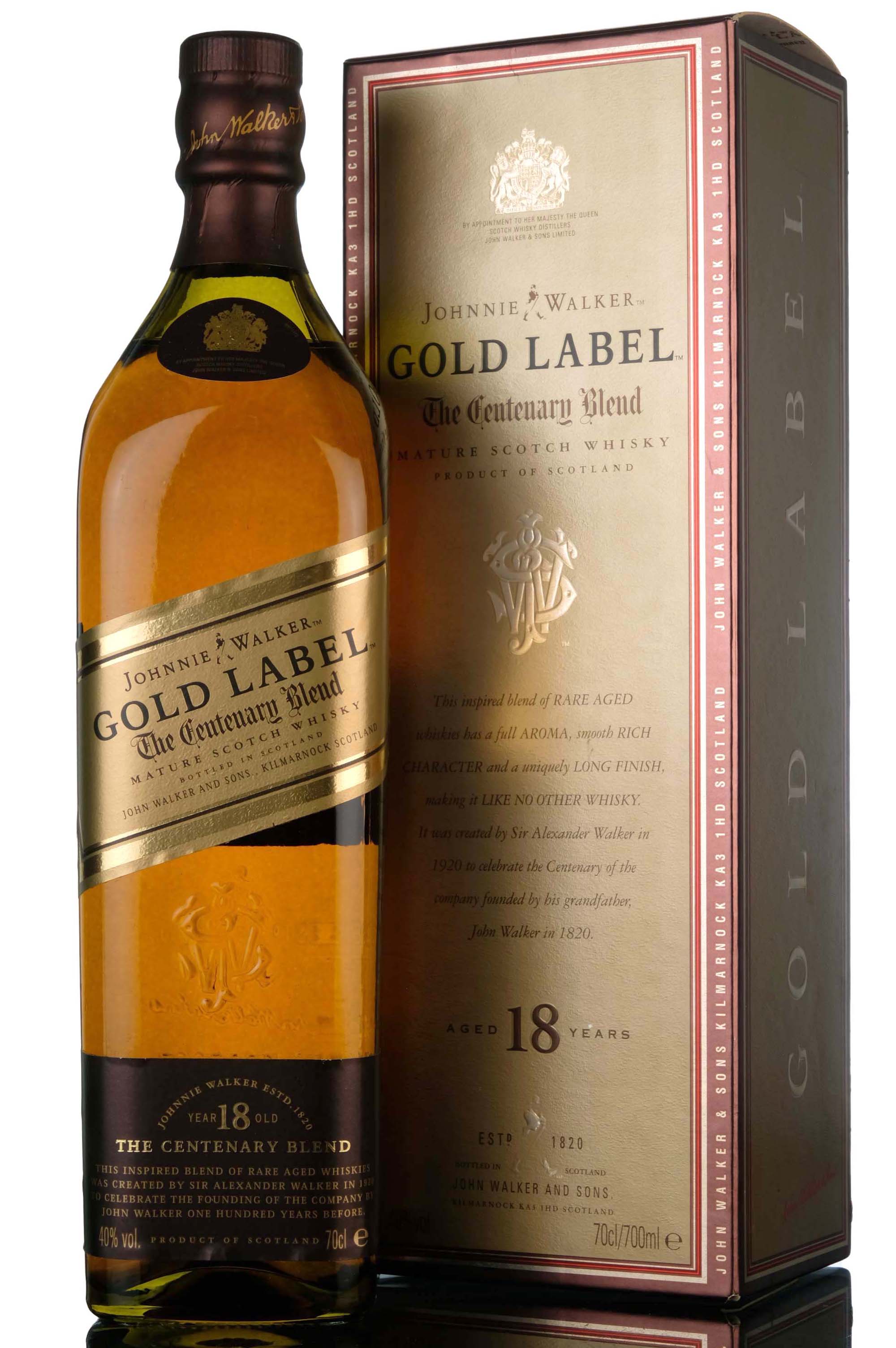 Johnnie Walker 18 Year Old - Gold Label - The Centenary Blend