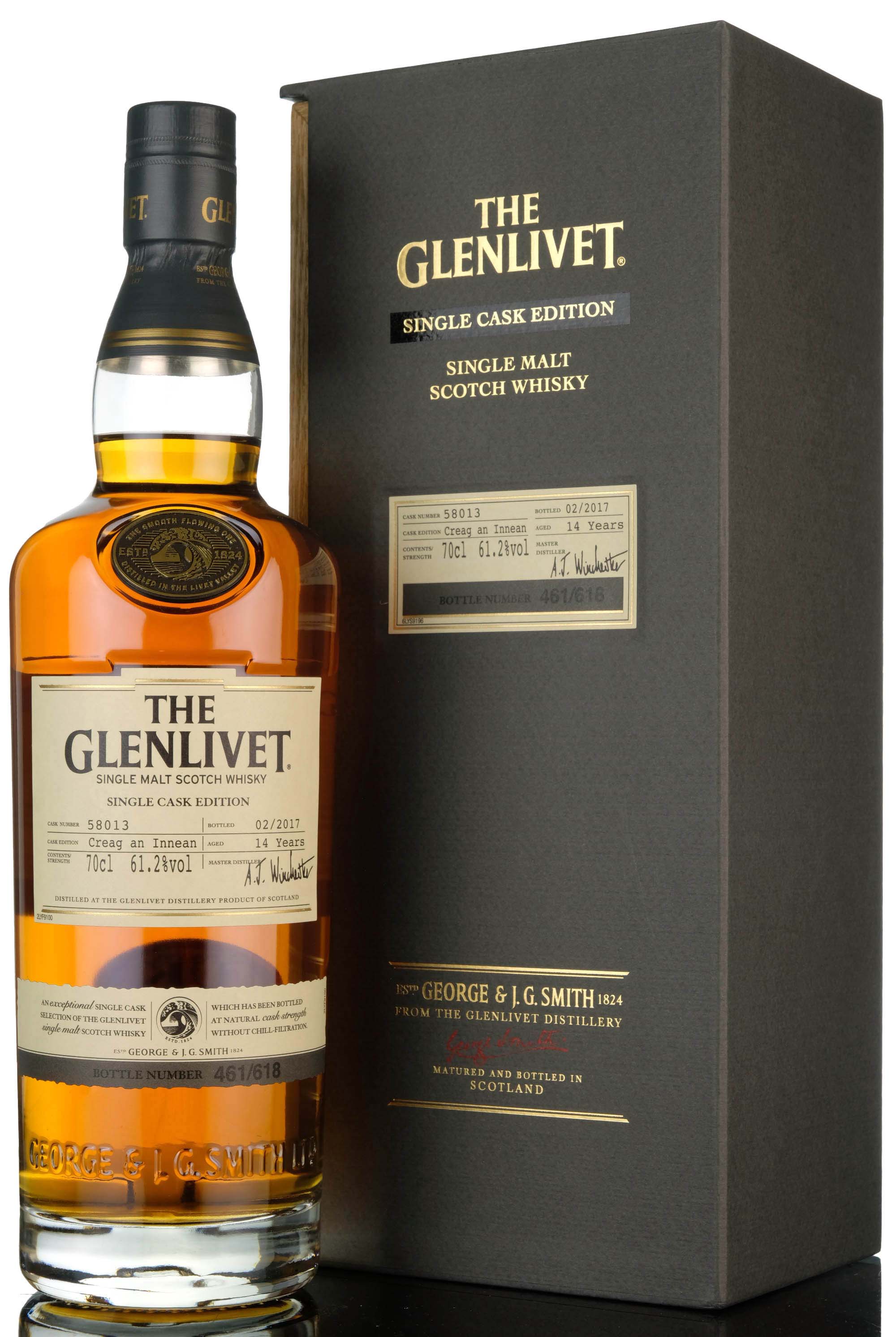 Glenlivet 14 Year Old - Single Cask 58013 - 2017 Release - Creag an Innean