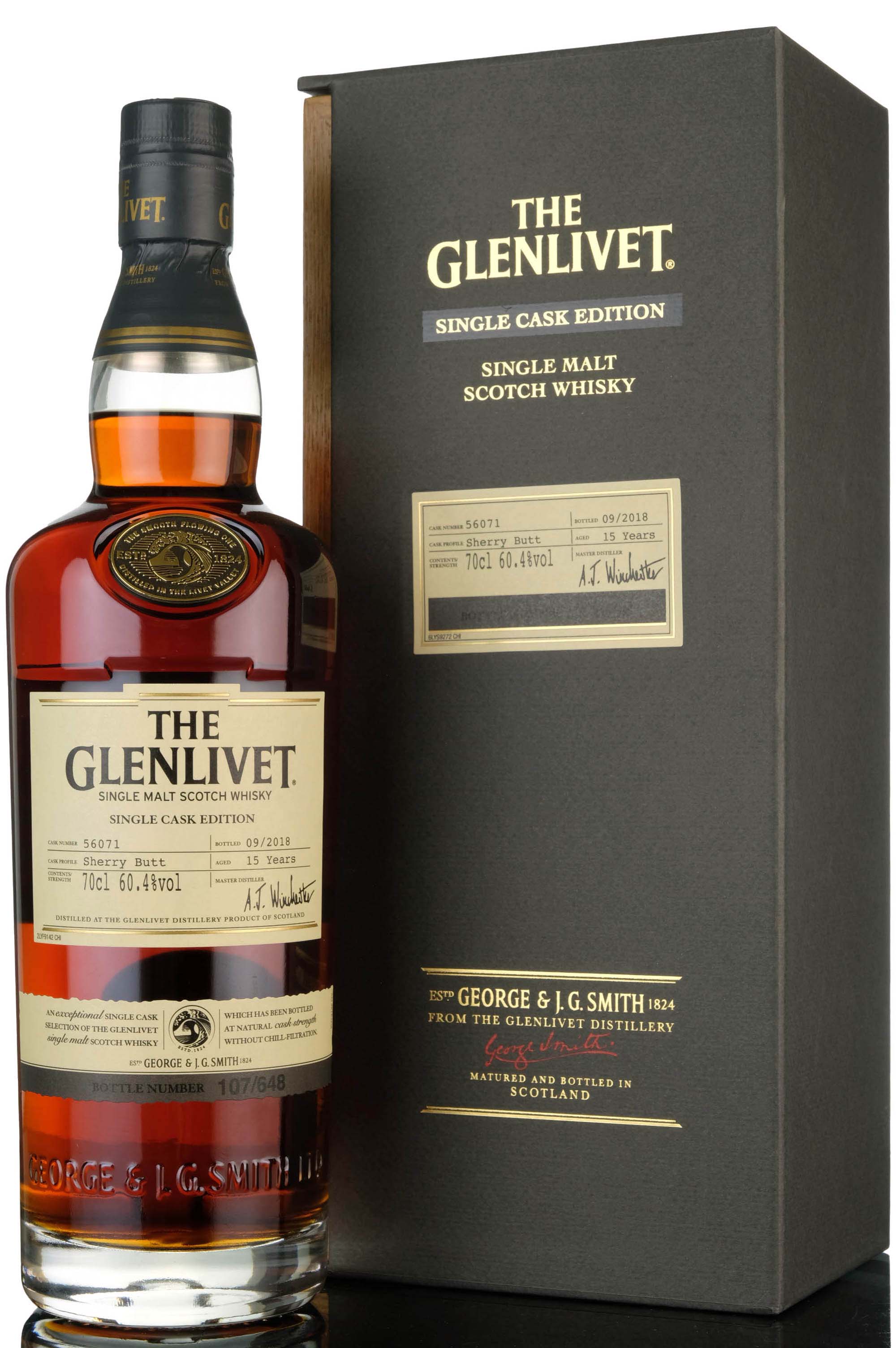 Glenlivet 15 Year Old - Single Cask 56071 - 2018 Release