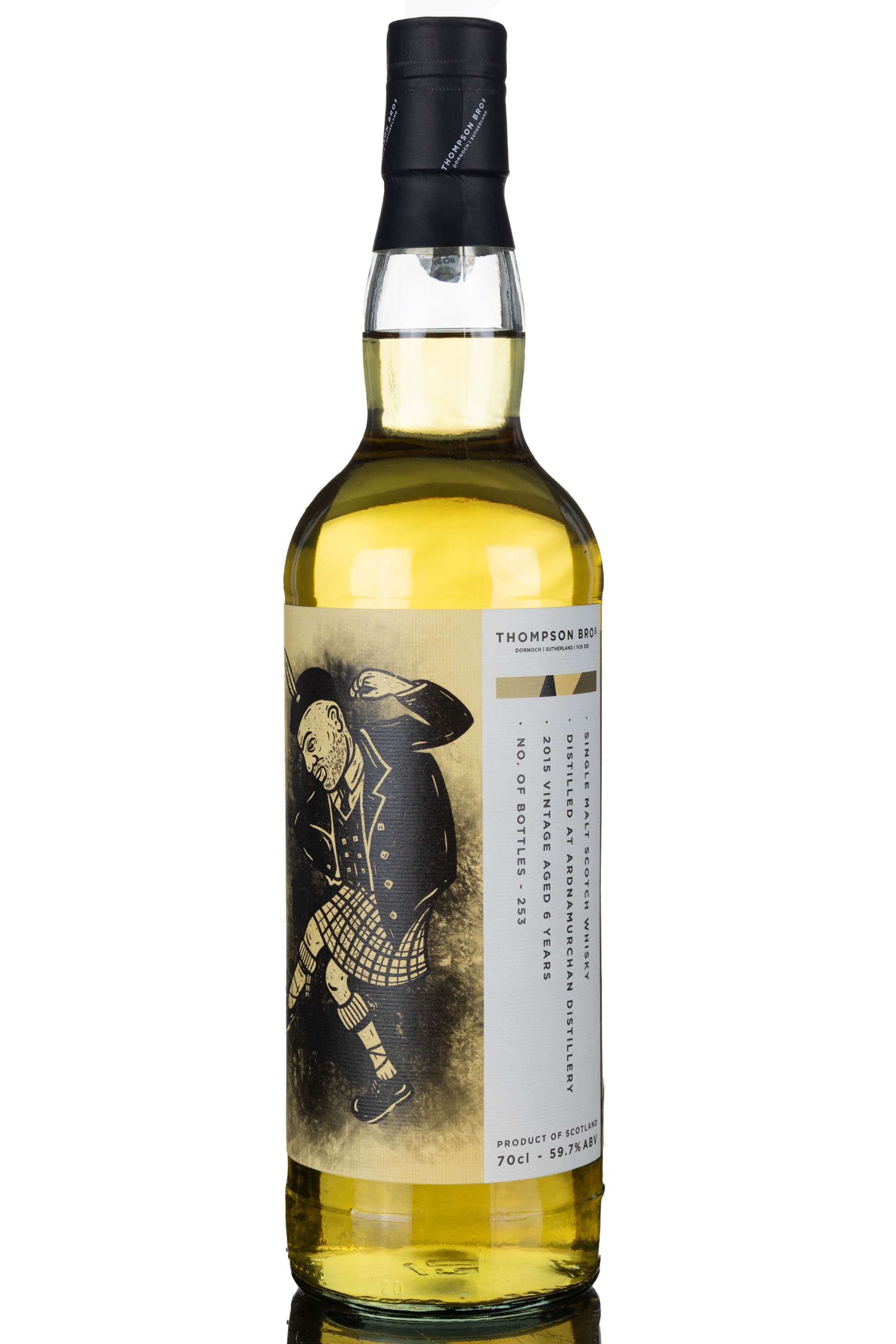 Ardnamurchan 6 Year Old, Bourbon Cask, Cask #356, 2015, Thompson Bros, 59.7% whisky bottle