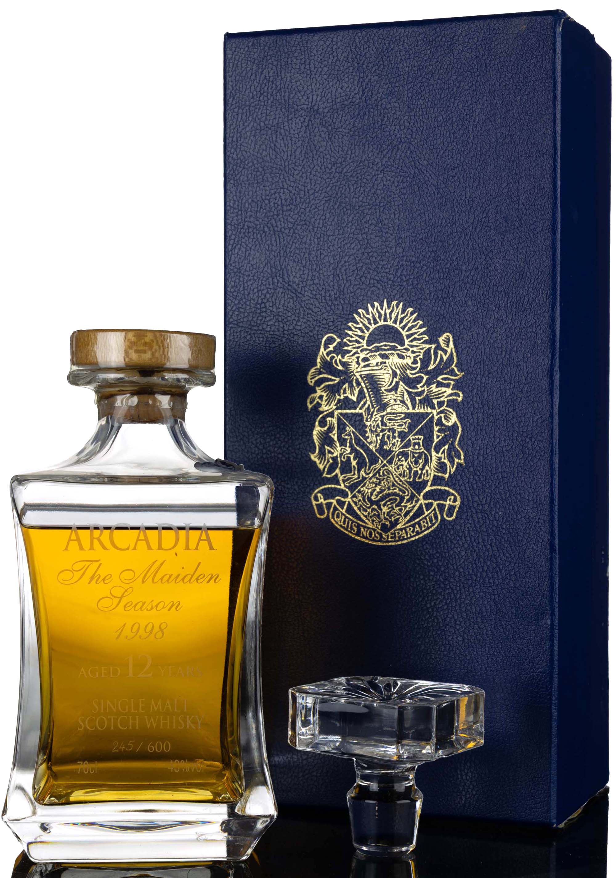 Arcadia 12 Year Old  PO The Maiden Season 1988  Glencairn Crystal Decanter