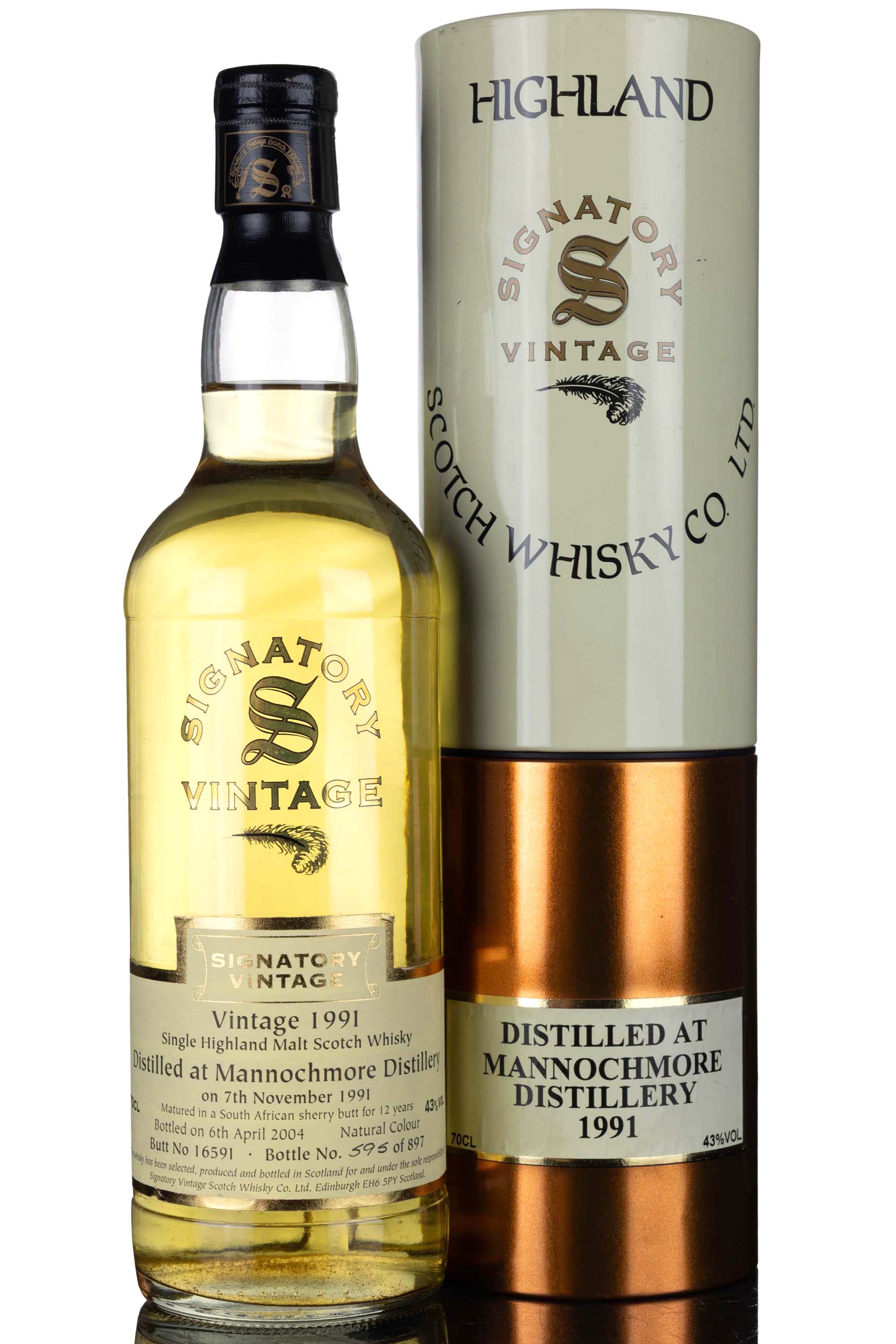 Mannochmore 1991-2004 - 12 Year Old - Signatory Vintage - Single Cask 16591