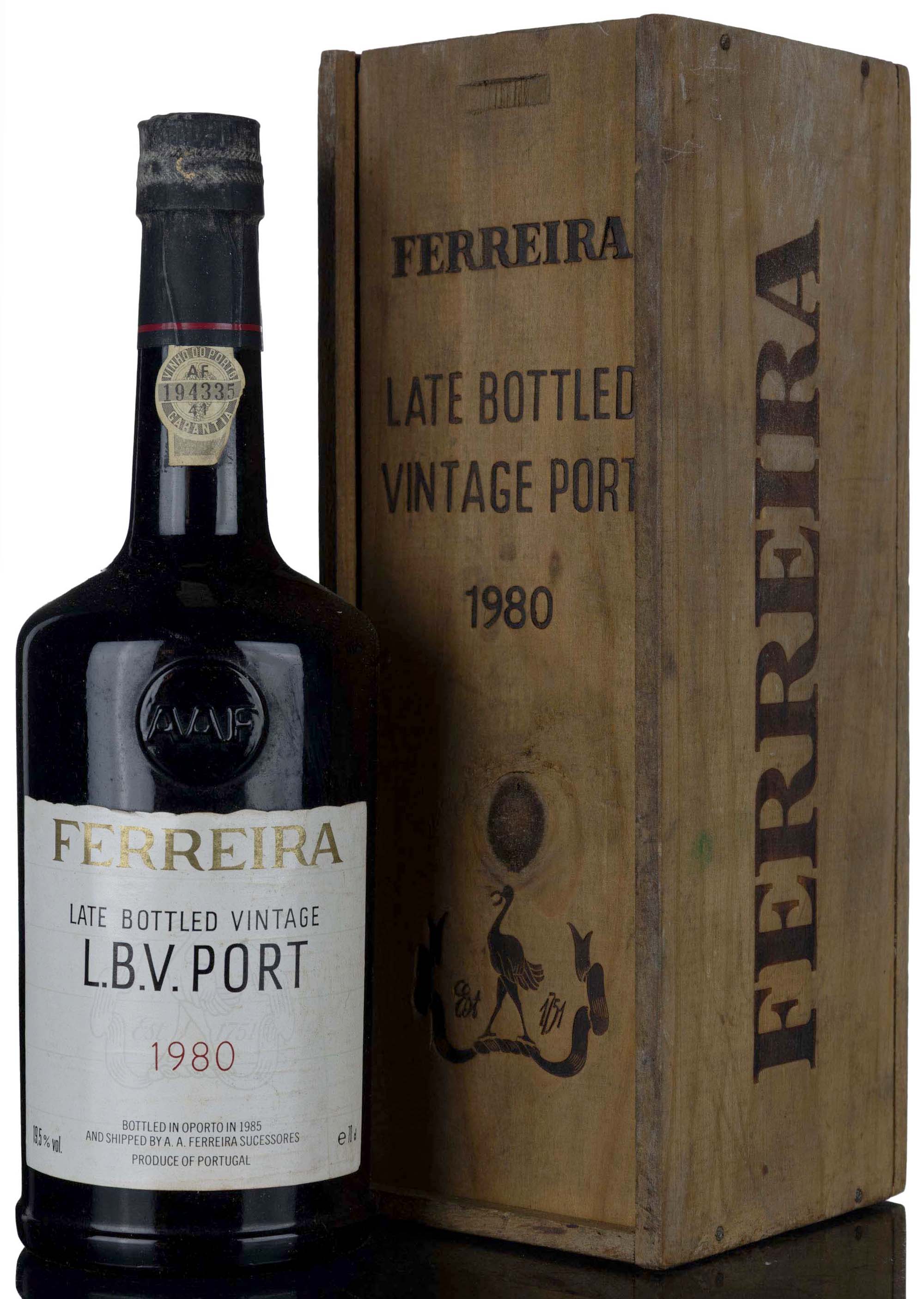 Ferreira 1980 Late Bottled Vintage Port Bottled 1985