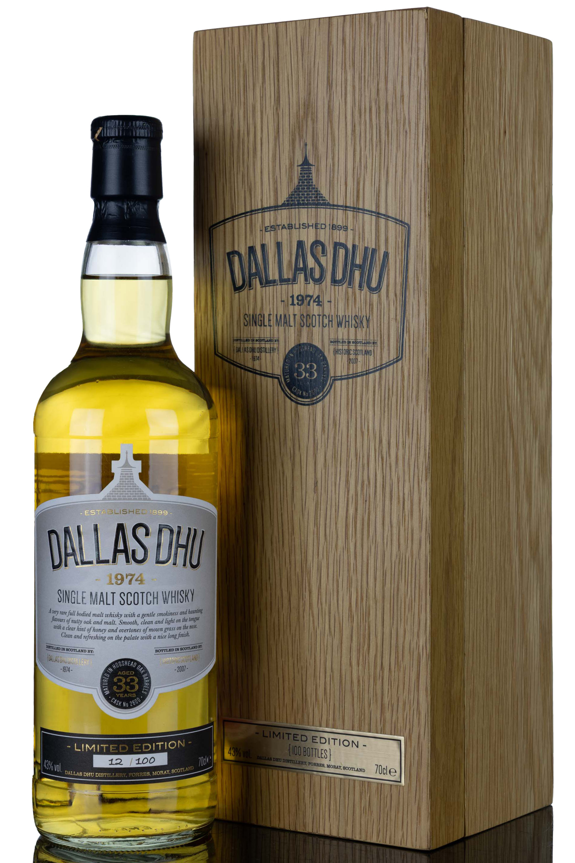Dallas Dhu 1974-2007 - 33 Year Old - Single Cask 2600 - Historic Scotland
