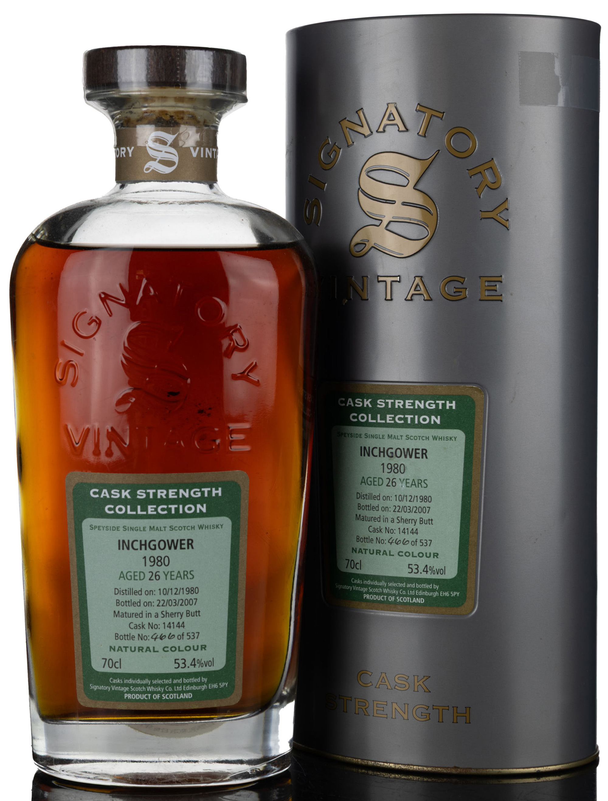 Inchgower 1980-2007 - 26 Year Old - Signatory Vintage - Cask Strength Collection - Single 