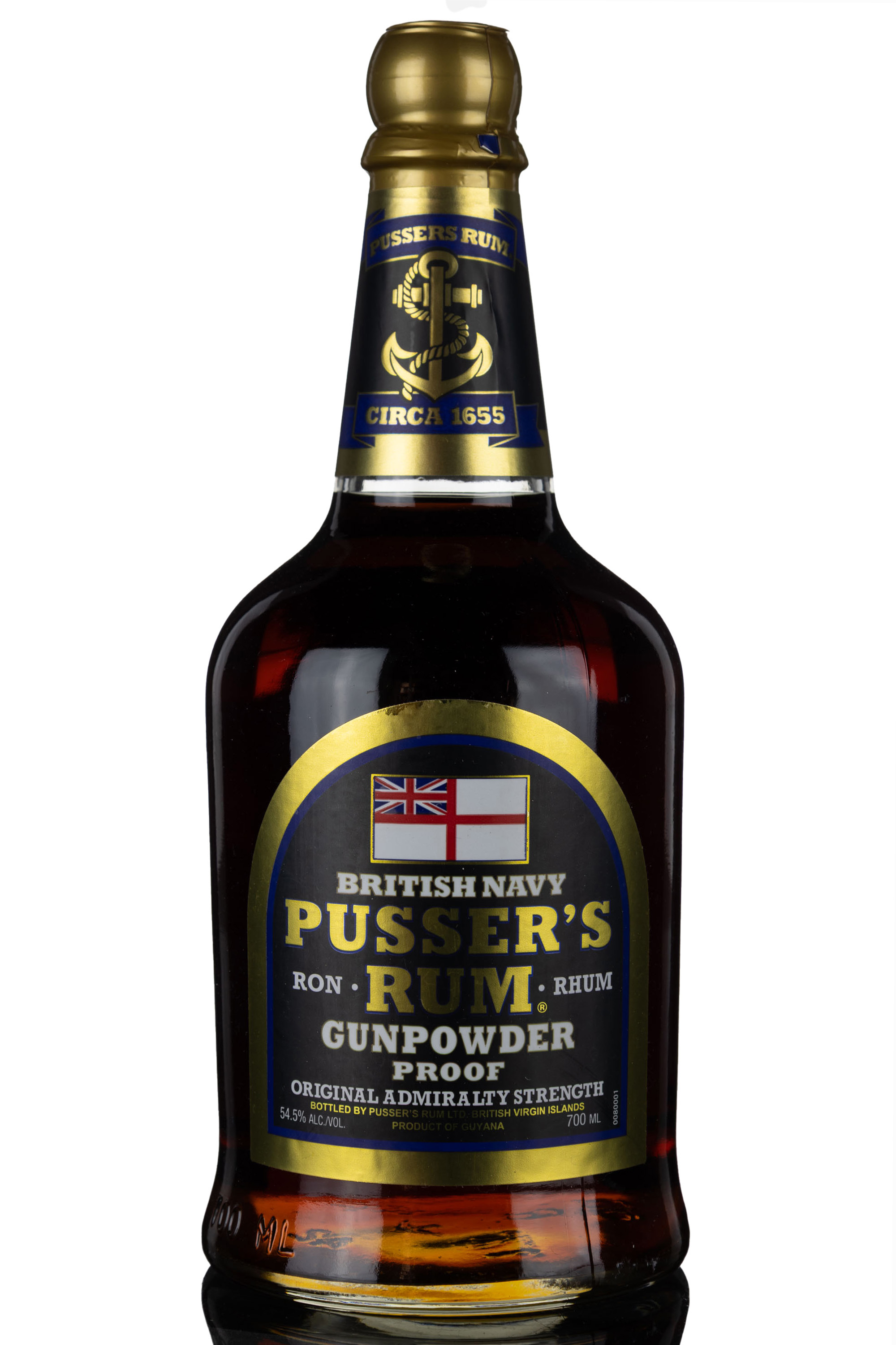 Pussers British Navy Rum  Gunpowder Proof