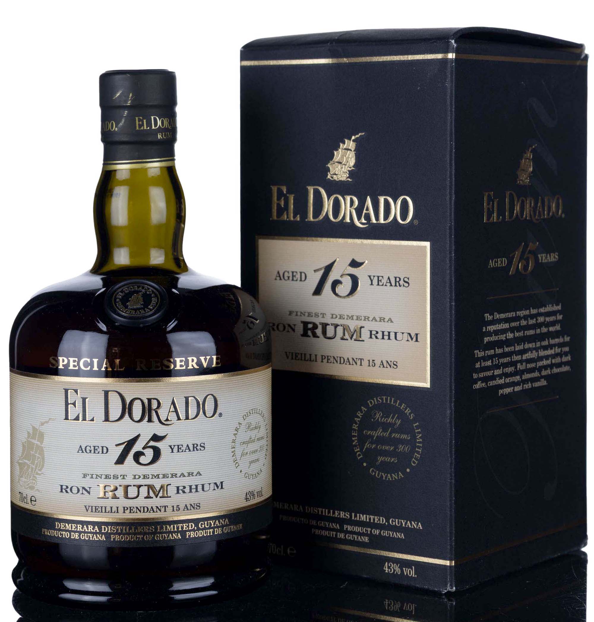 El Dorado 15 Year Old  Special Reserve  Demerara Rum