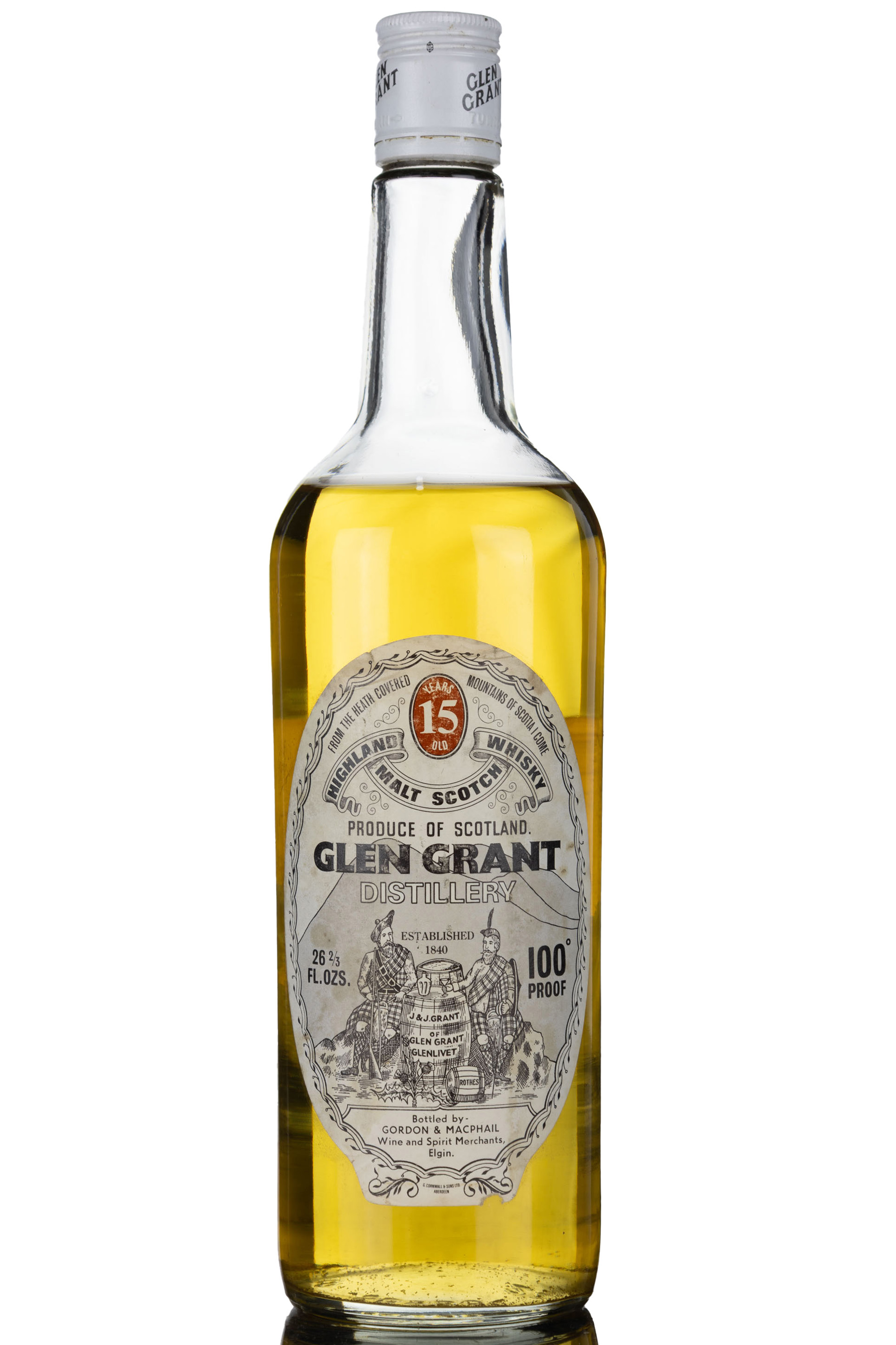 Glen Grant 15 Year Old - Gordon & MacPhail - 1970s - 100 Proof