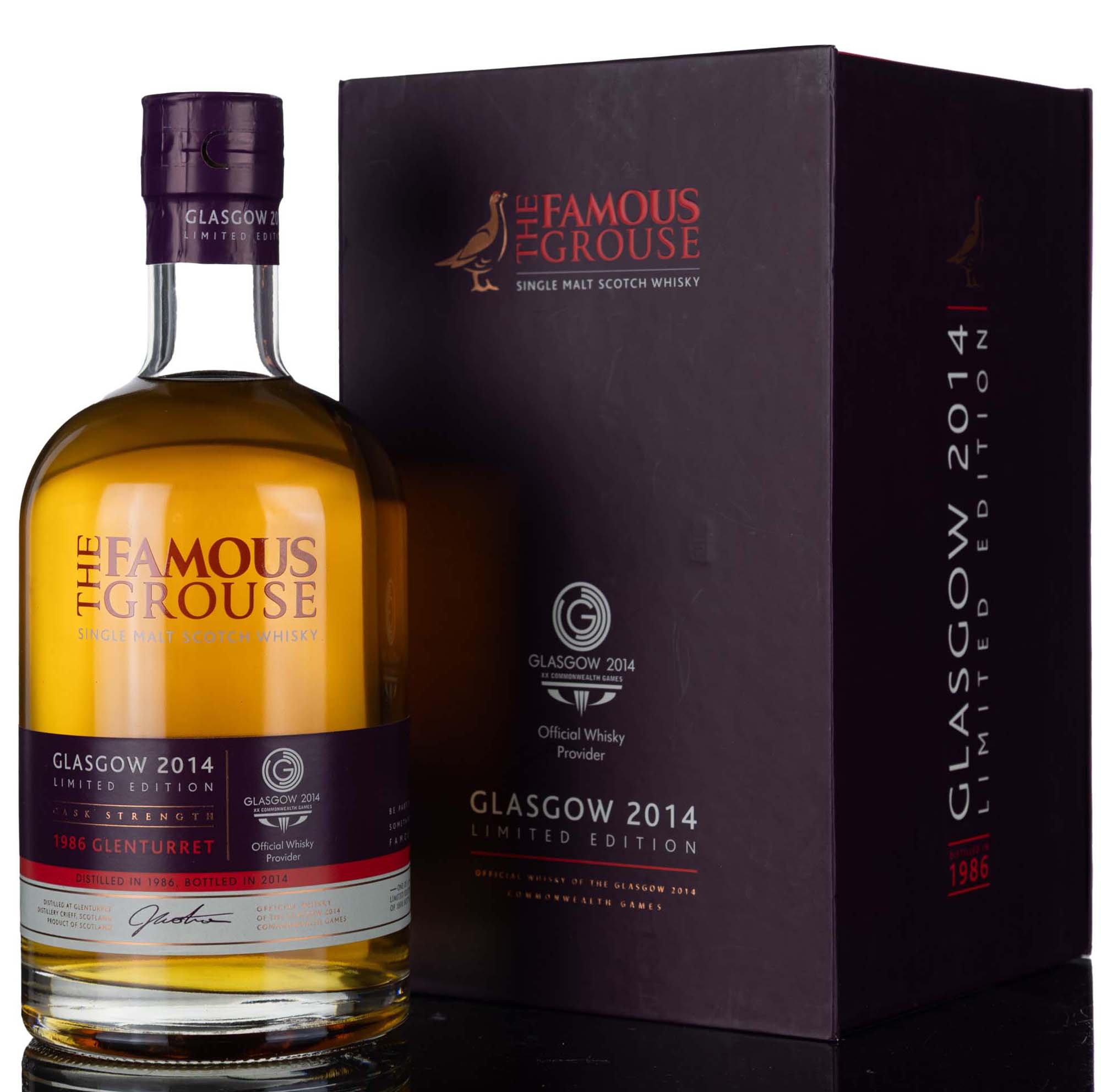 Glenturret Famous Grouse Glasgow 2014 Limited Edition 28 Year Old, Oak Cask, 2014, 46.4% whisky bottle