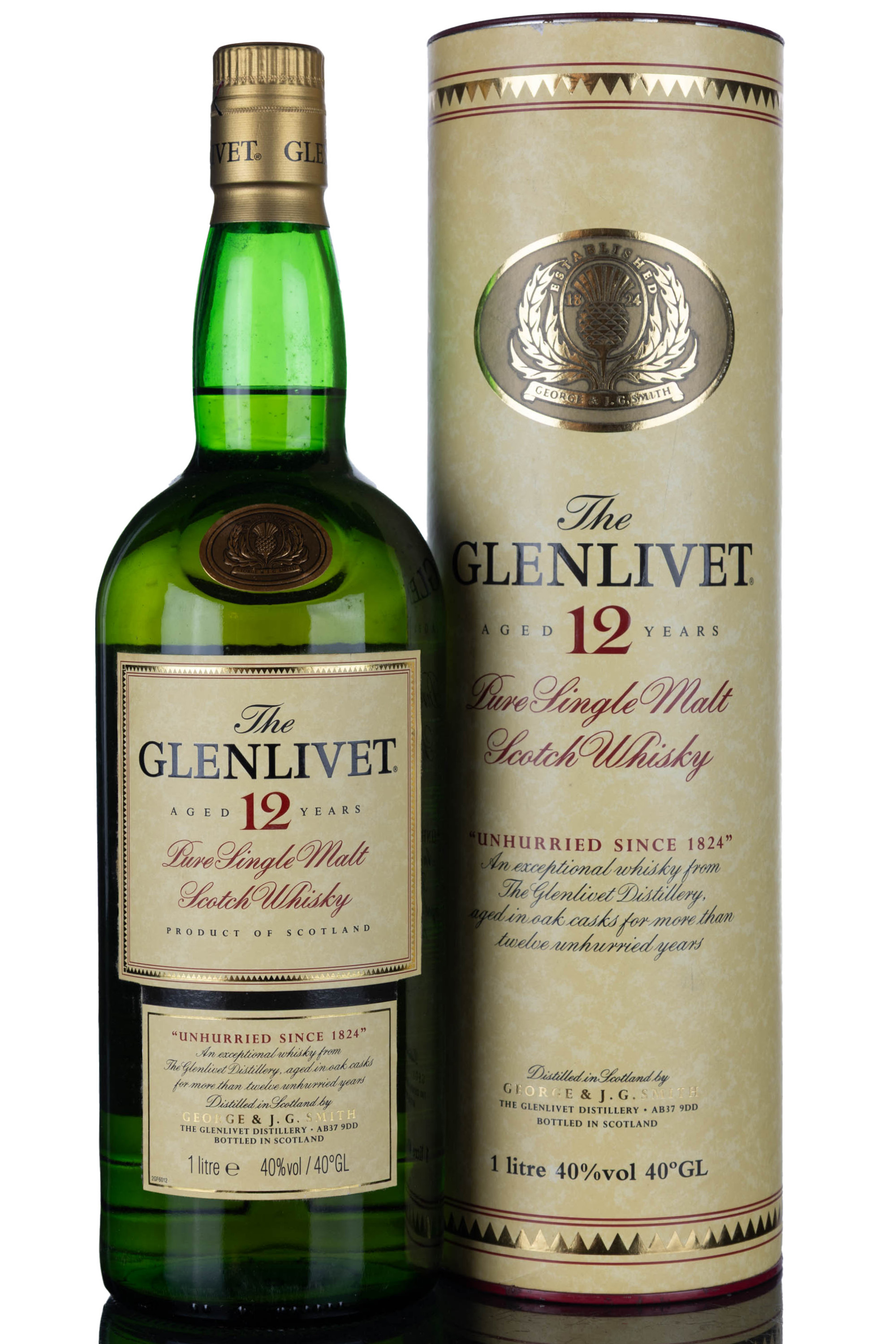 Glenlivet 12 Year Old - Late 1990s - 1 Litre