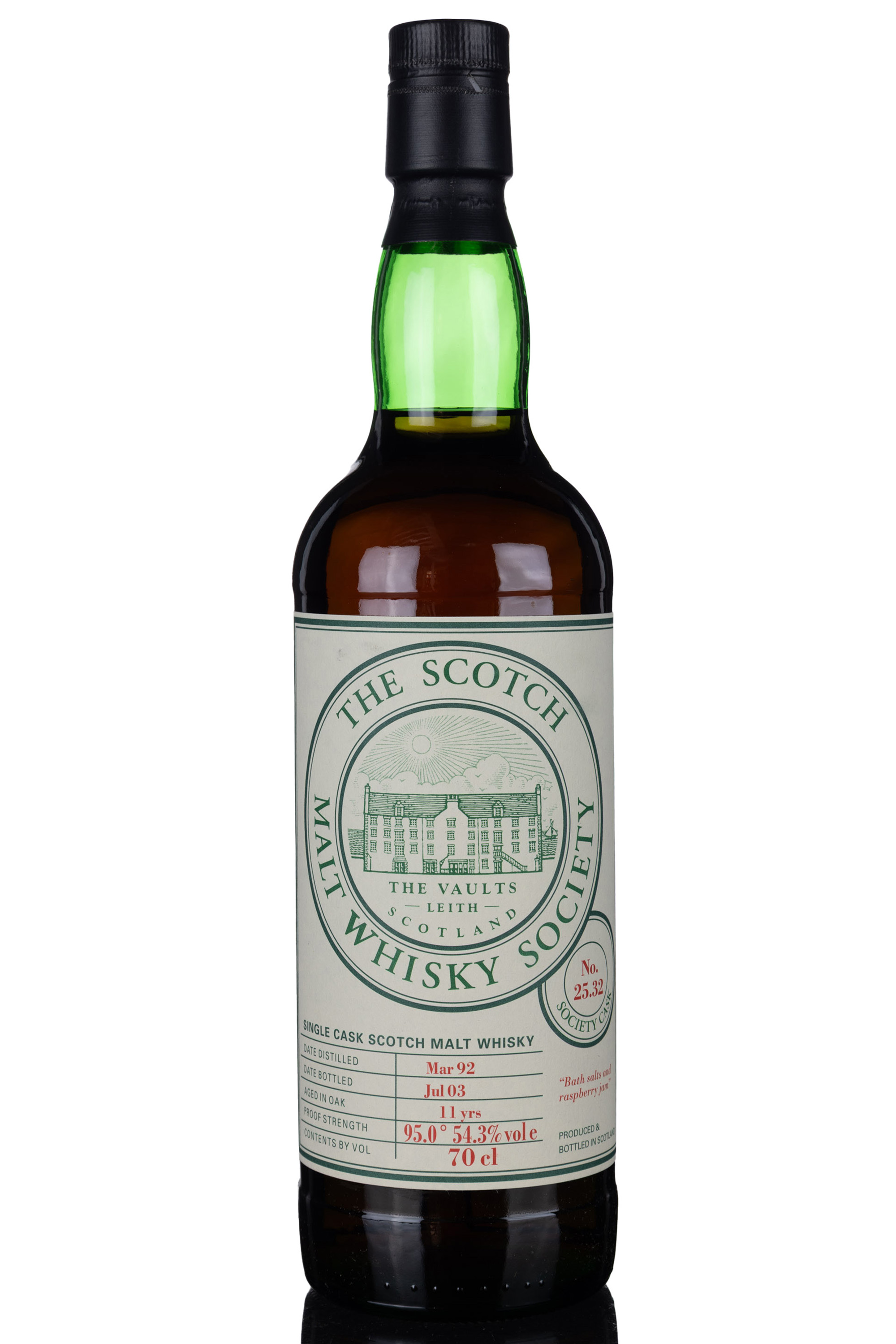 Rosebank 1992-2003 - 11 Year Old - SMWS 25.32 - Bath Salts & Raspberry Jam